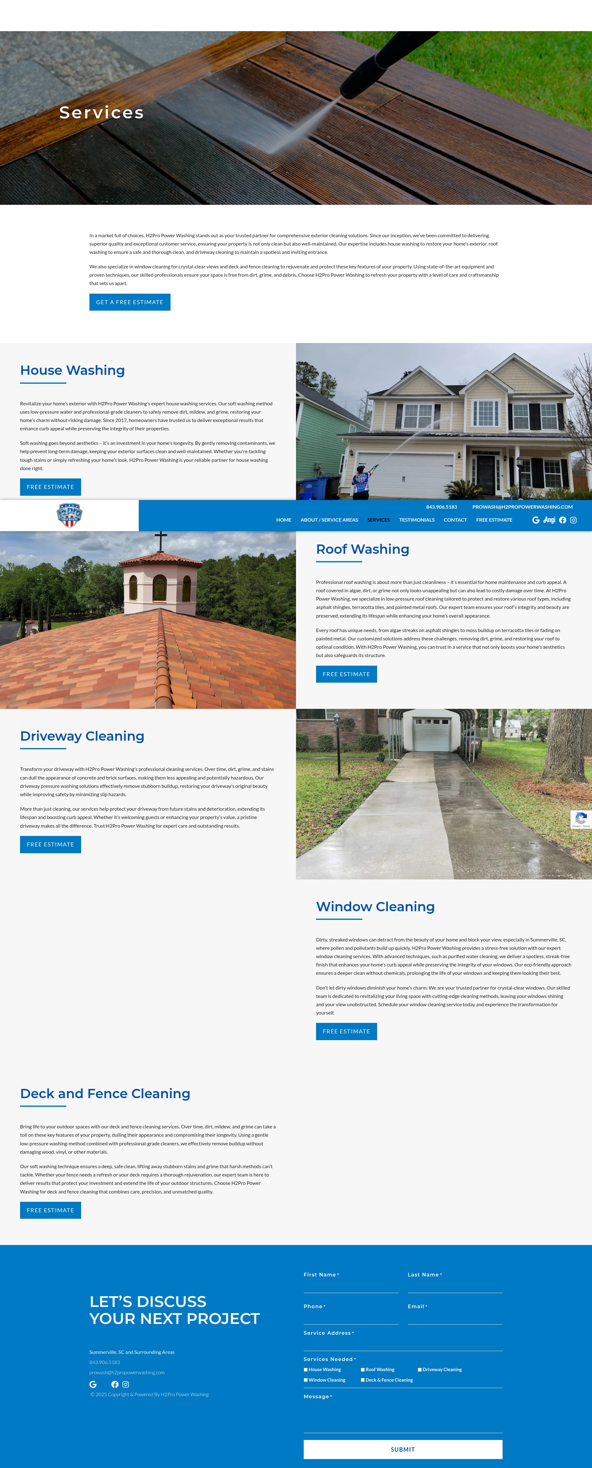 Screenshot of www.h2propowerwashing.com