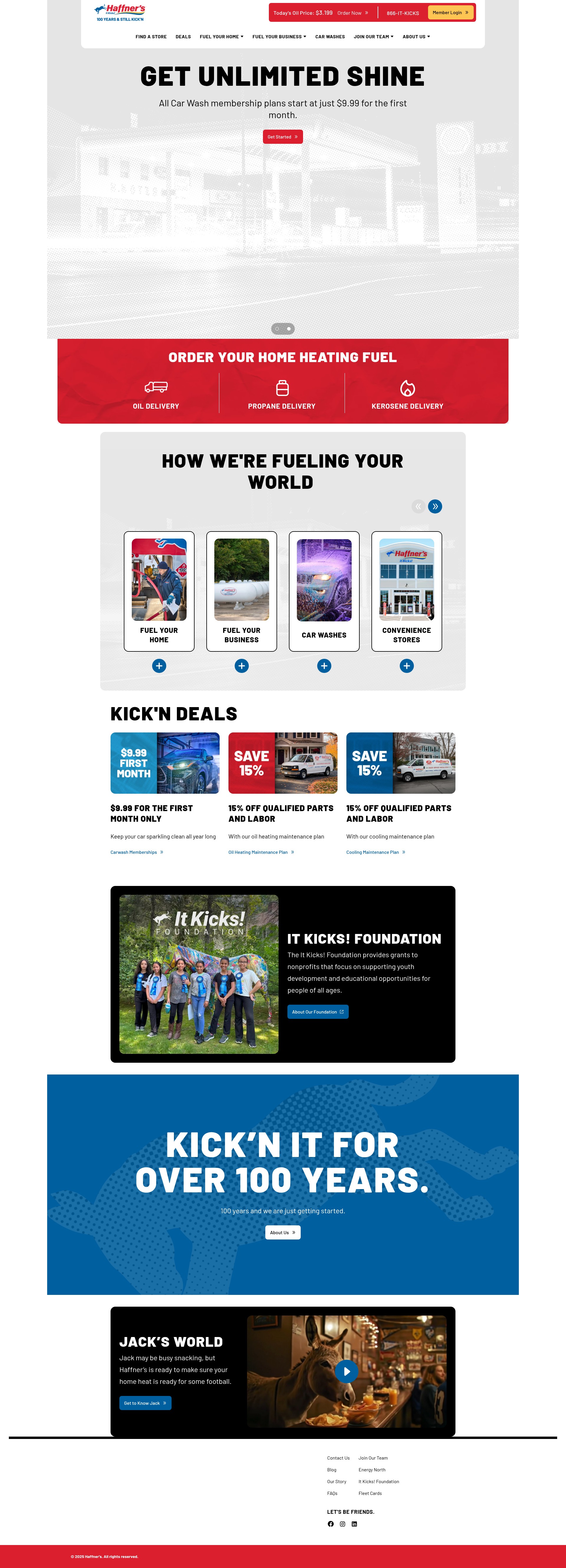 Screenshot of www.haffners.com
