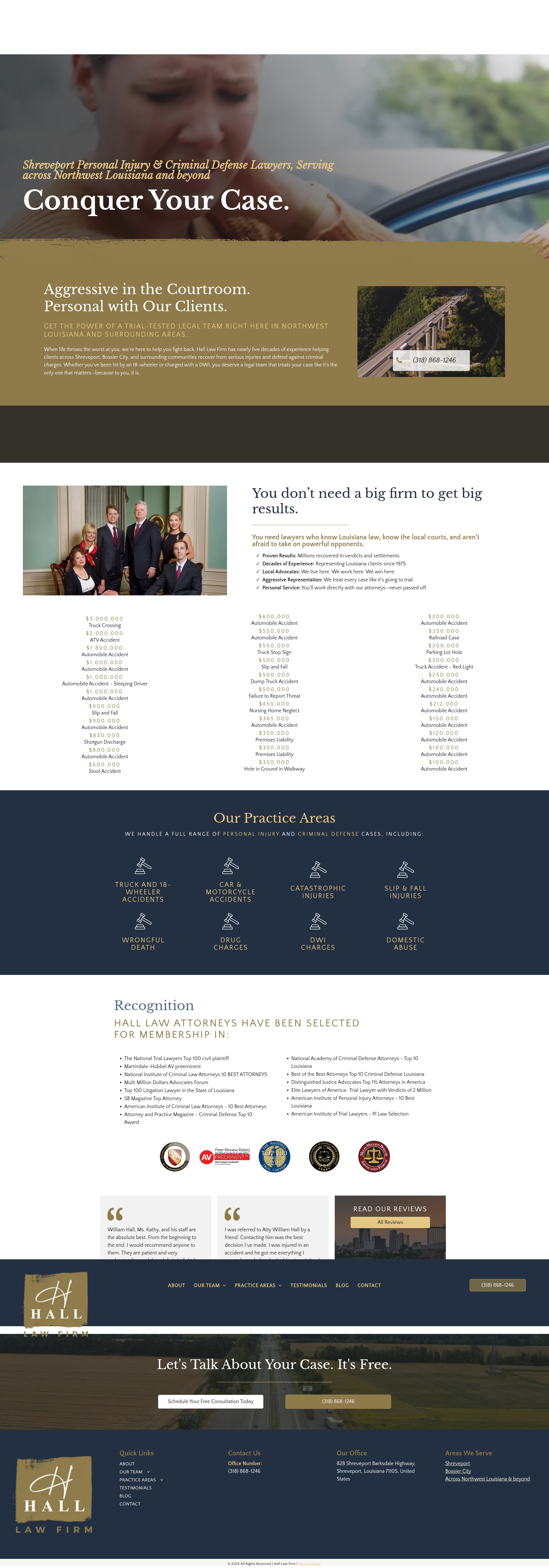Screenshot of www.halllawlouisiana.com