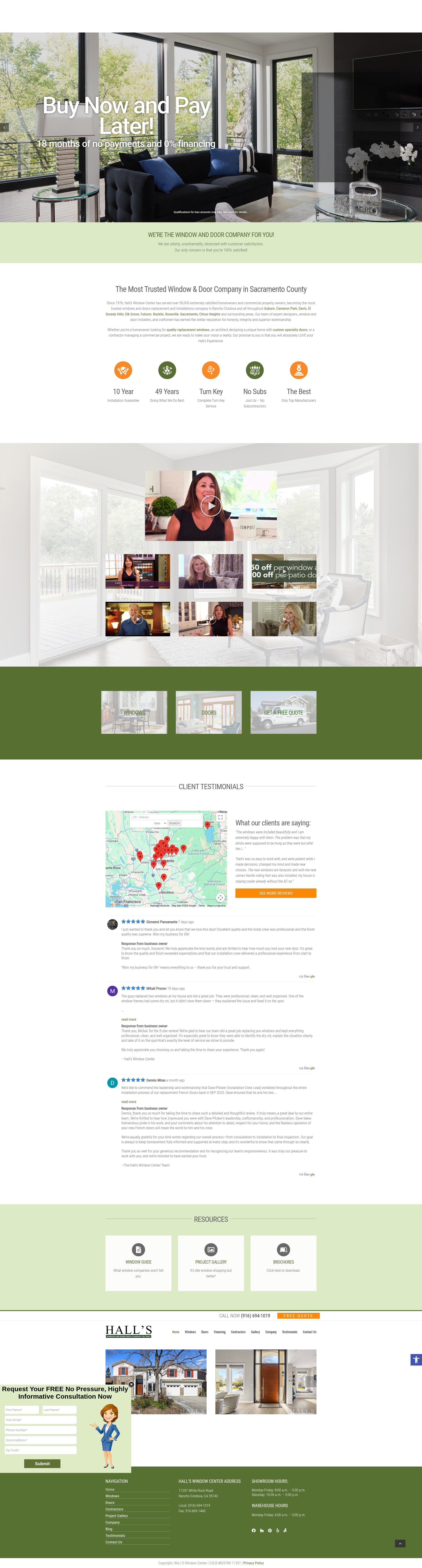 Screenshot of www.hallswindowcenter.com
