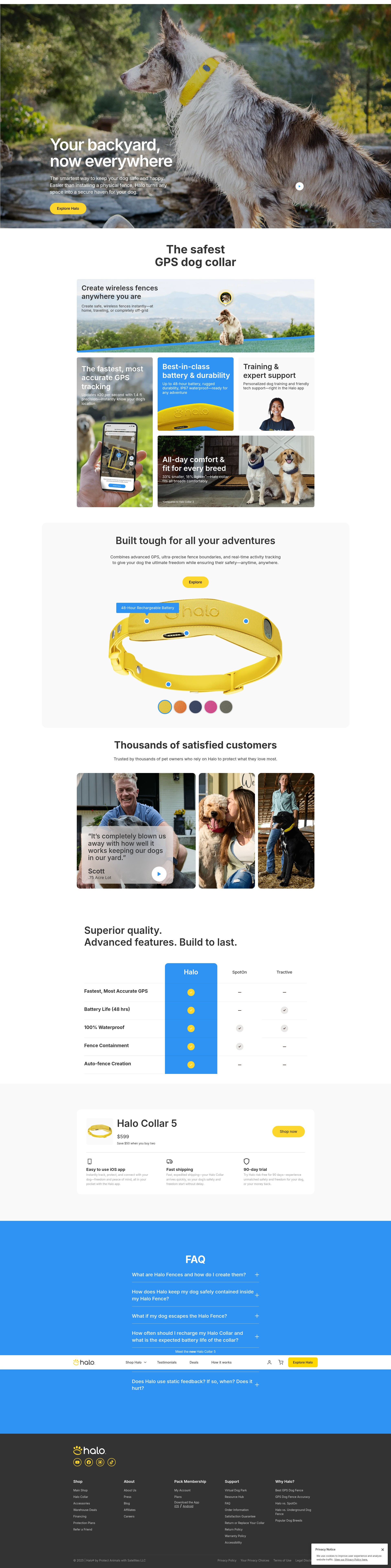 Screenshot of www.halocollar.com