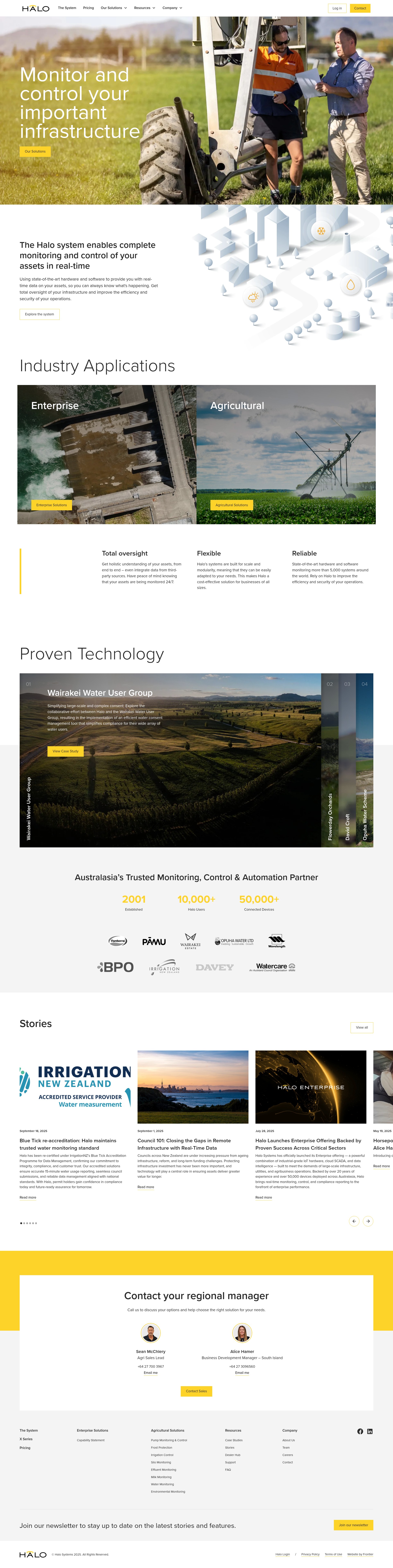 Screenshot of www.halosystems.co.nz