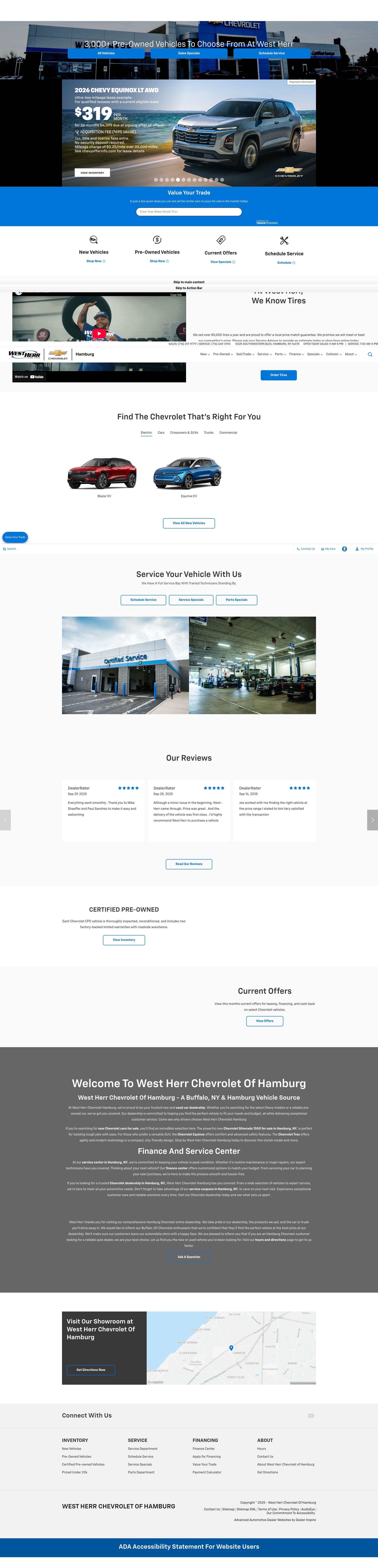 Screenshot of www.hamburgchevrolet.com