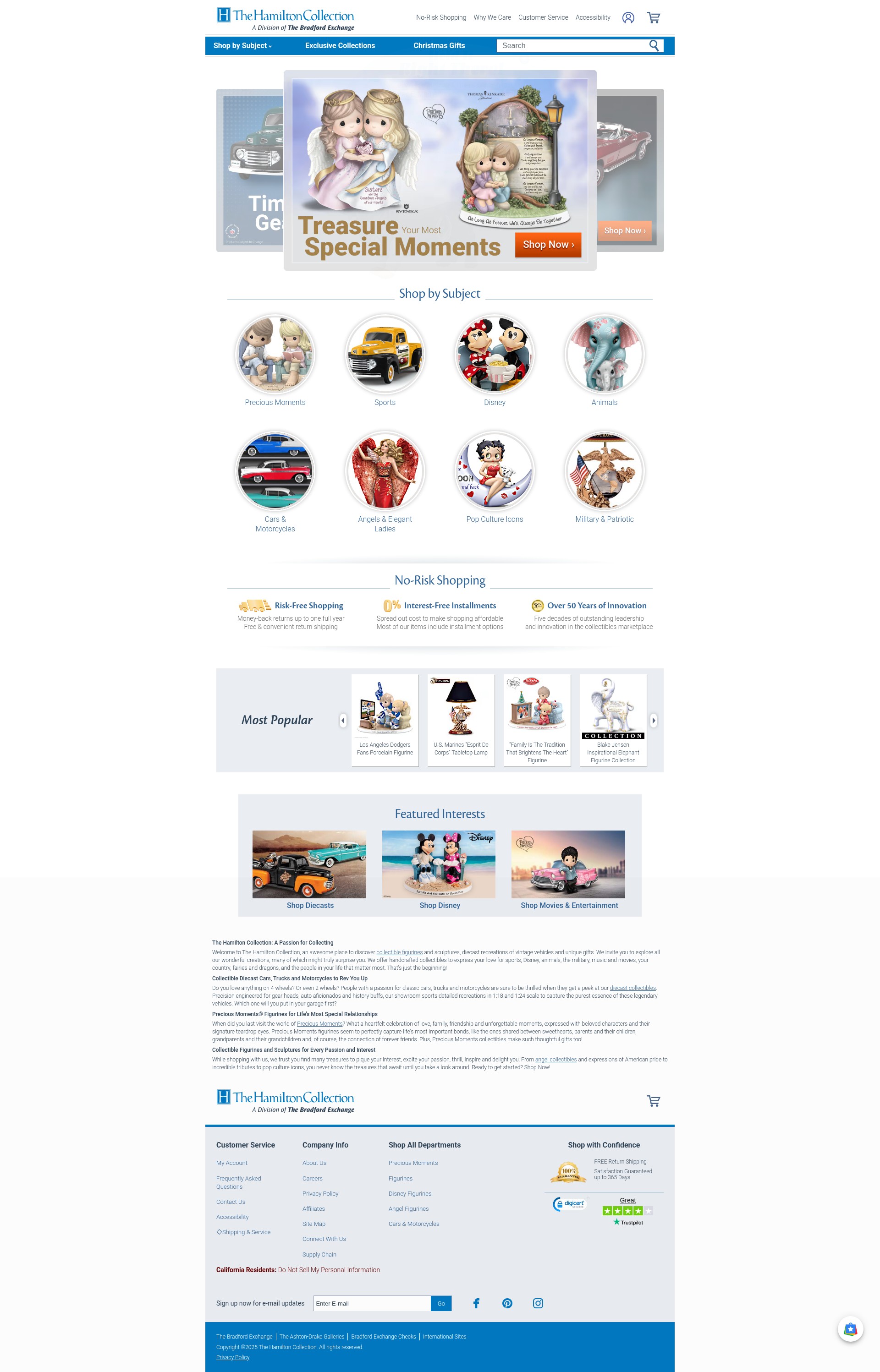 Screenshot of www.hamiltoncollection.com