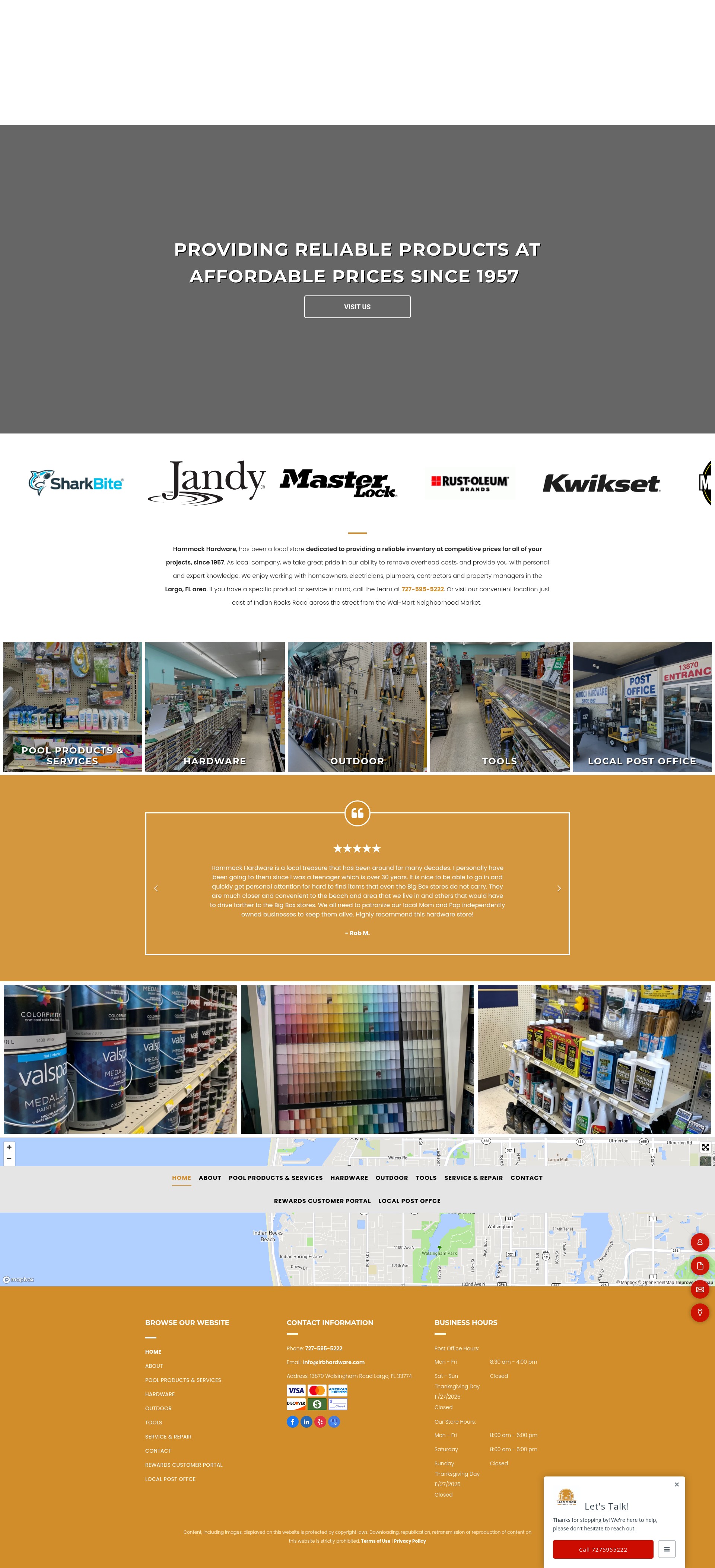 Screenshot of www.hammockhardwarelargofl.com