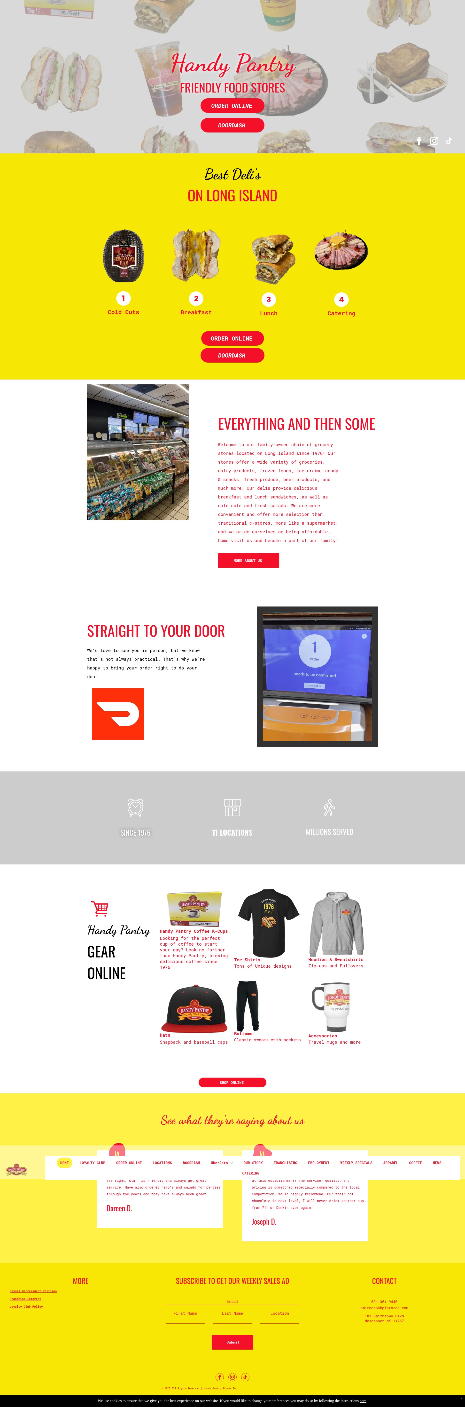 Screenshot of www.handypantrystores.com
