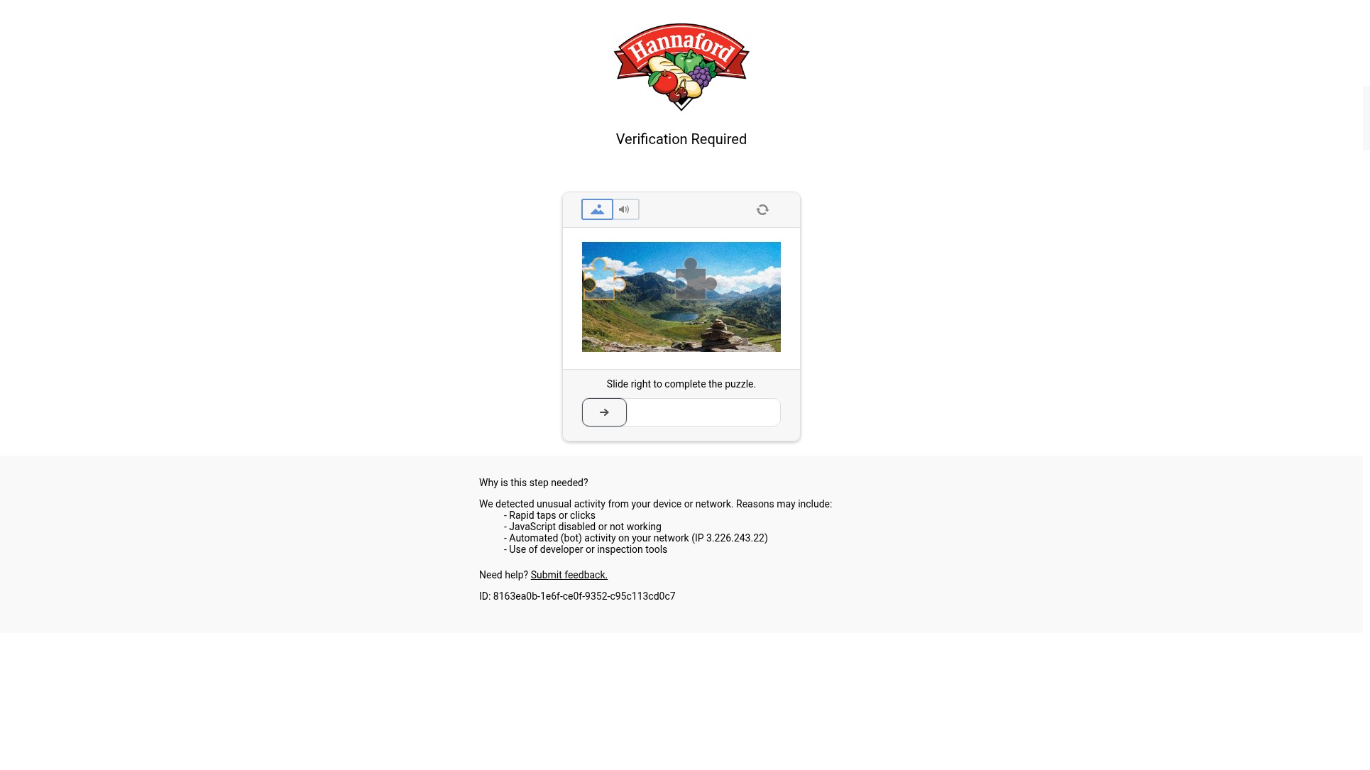 Screenshot of www.hannaford.com