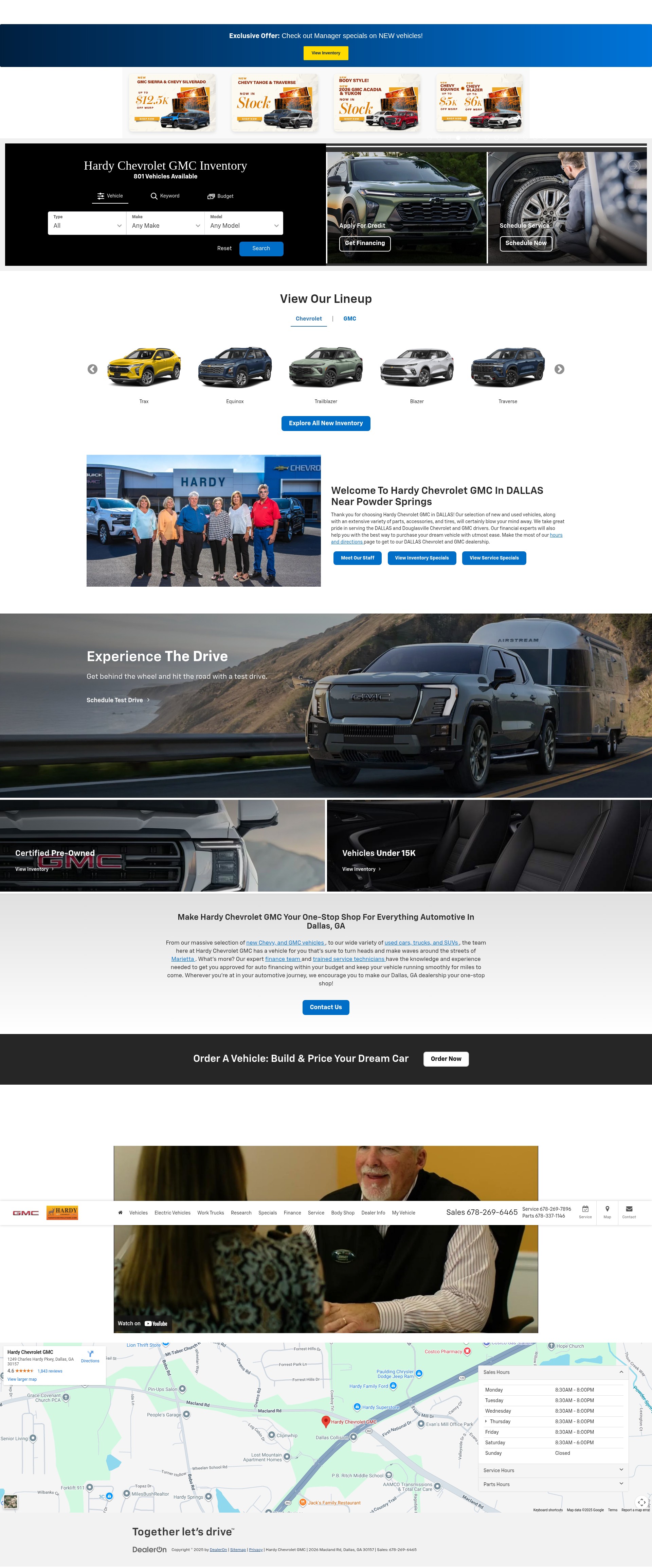 Screenshot of www.hardychevroletgmc.com