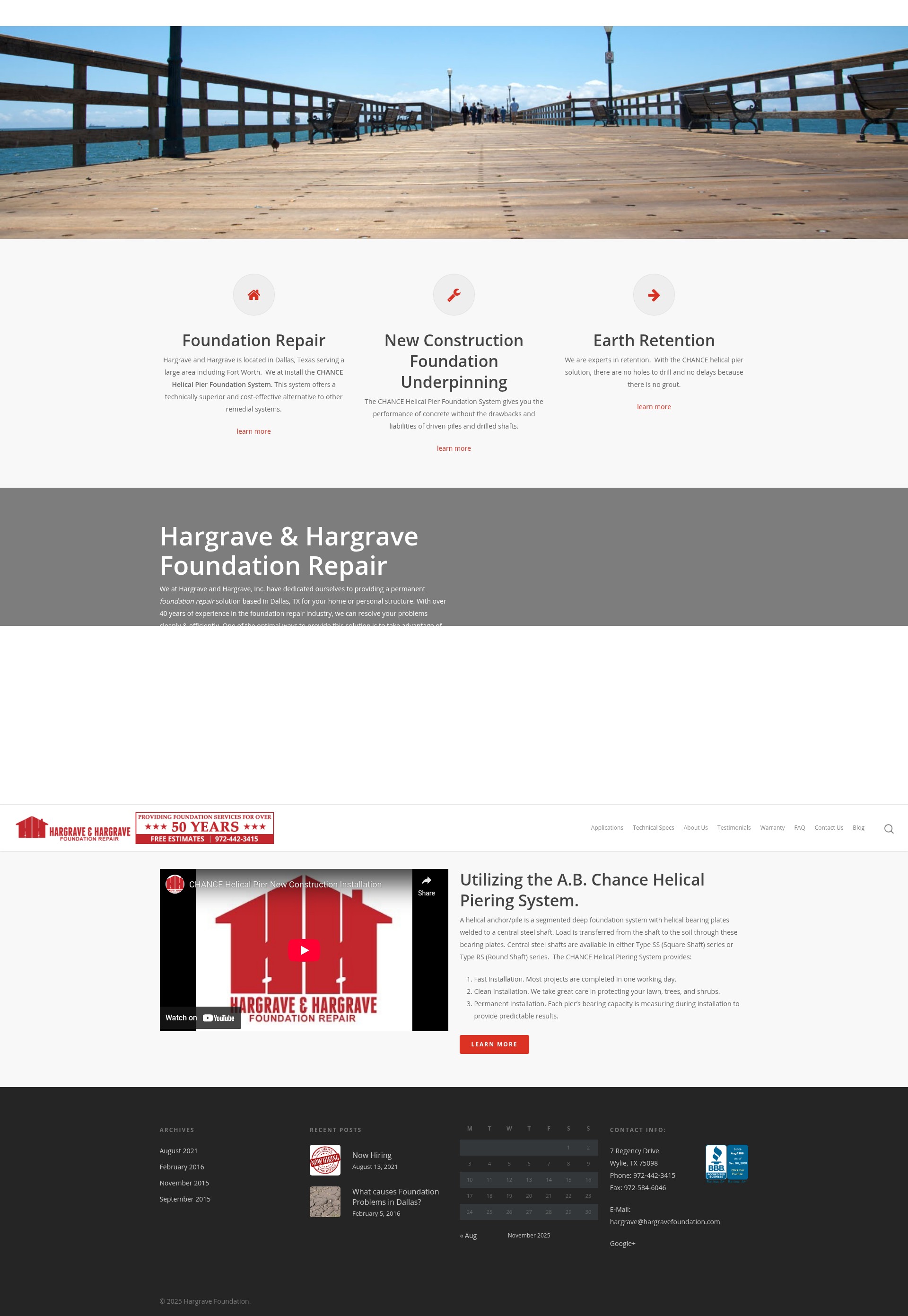 Screenshot of www.hargravefoundation.com