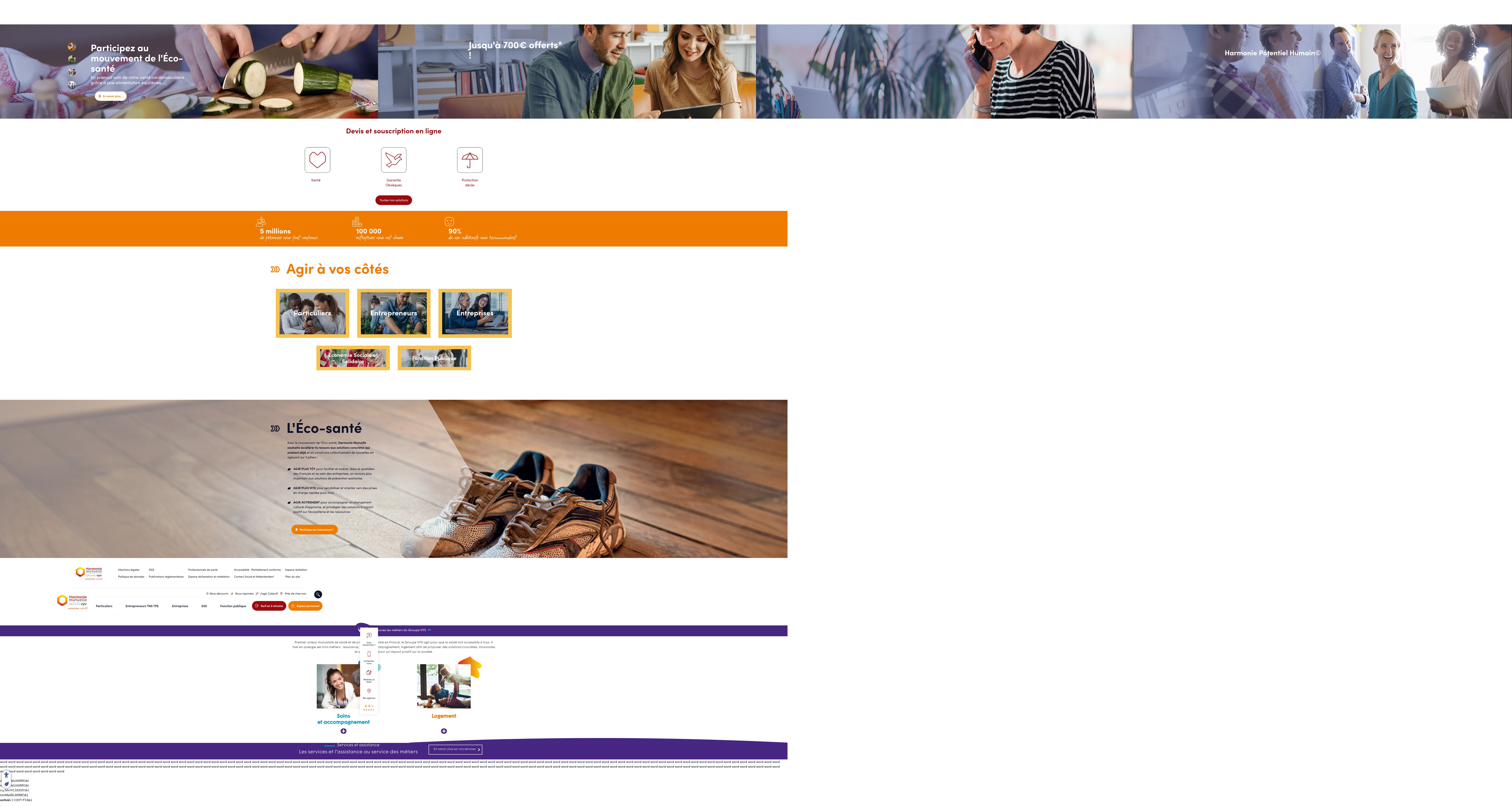 Screenshot of www.harmonie-mutuelle.fr