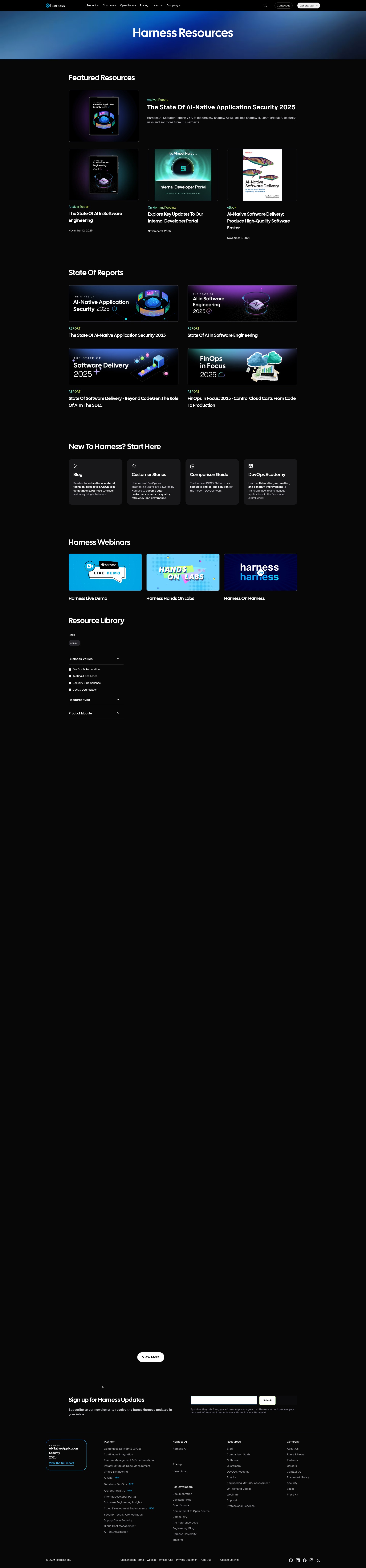 Screenshot of www.harness.io