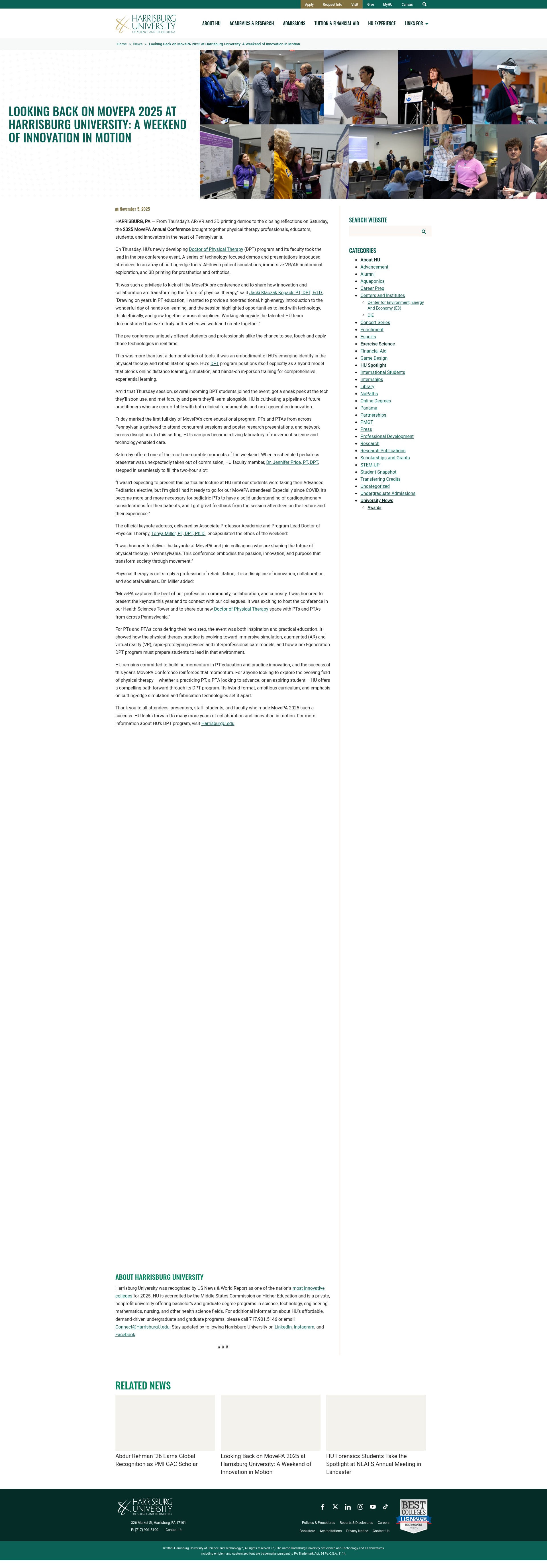 Screenshot of www.harrisburgu.edu