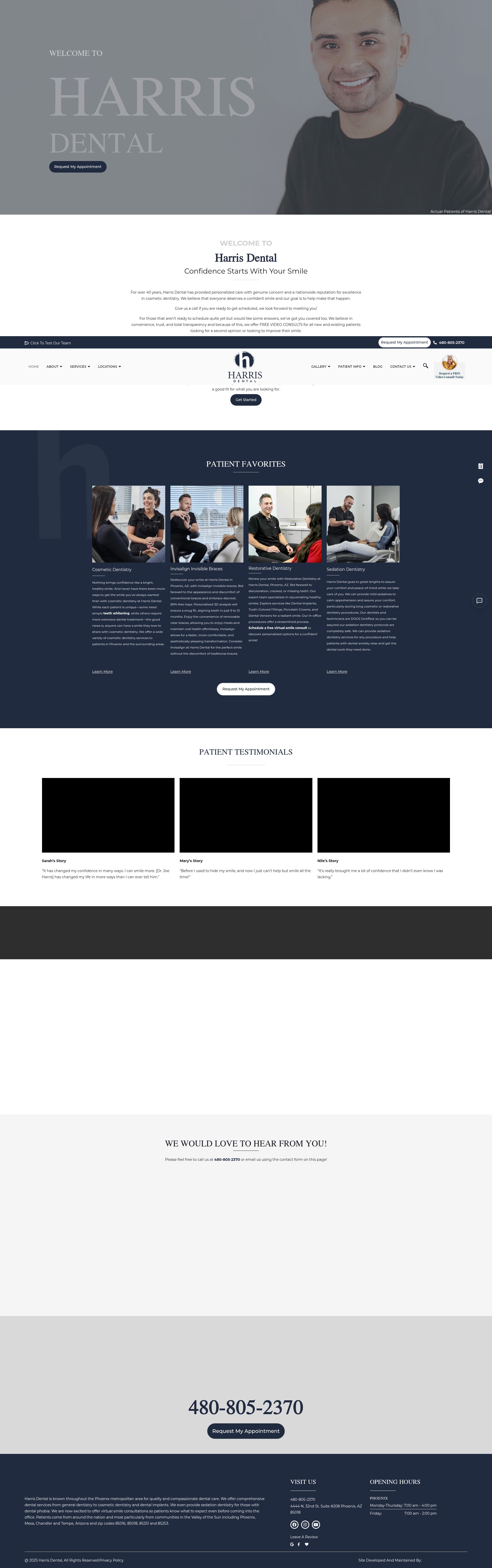 Screenshot of www.harrisdental.com
