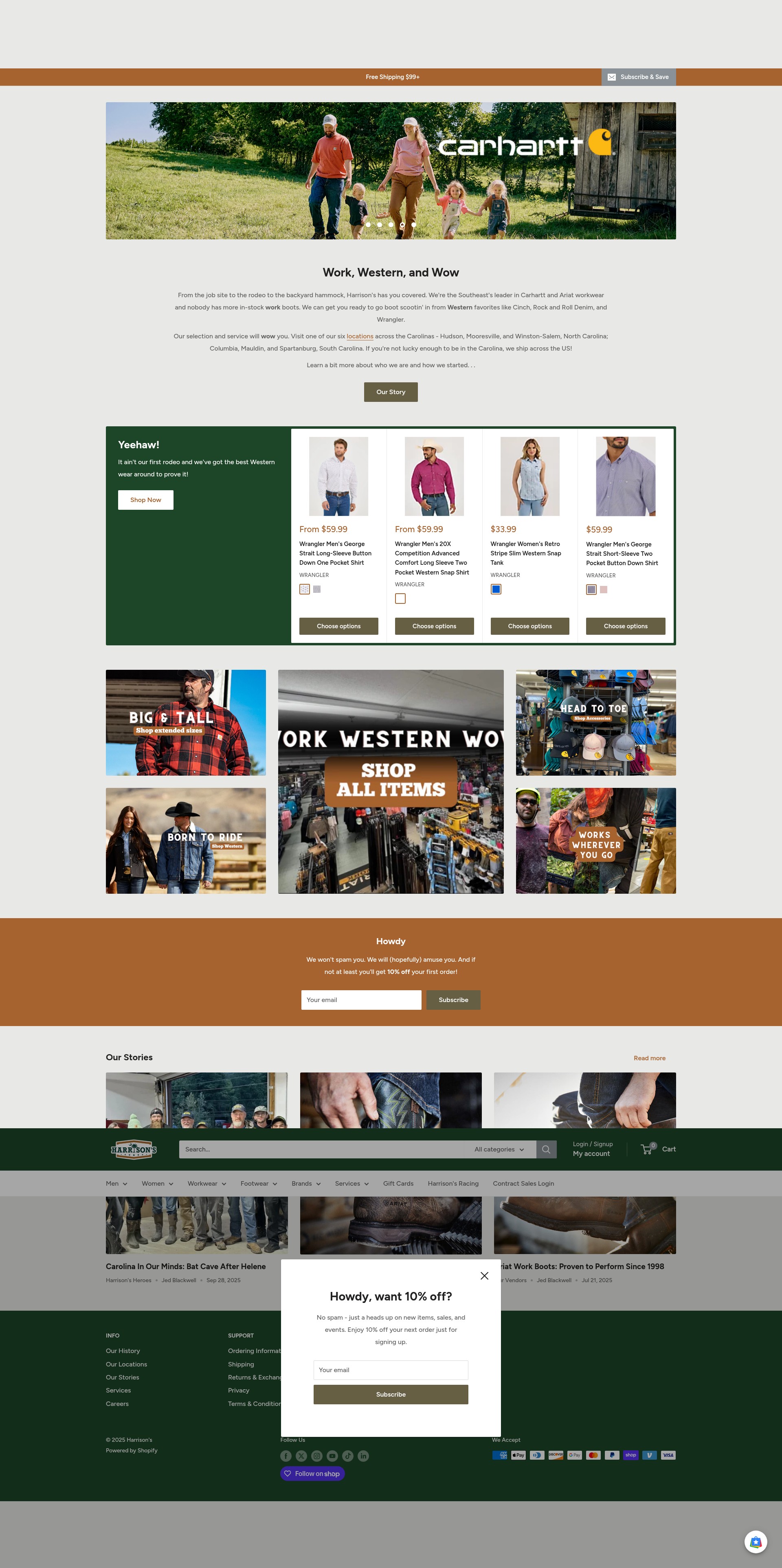 Screenshot of www.harrisonsusa.com