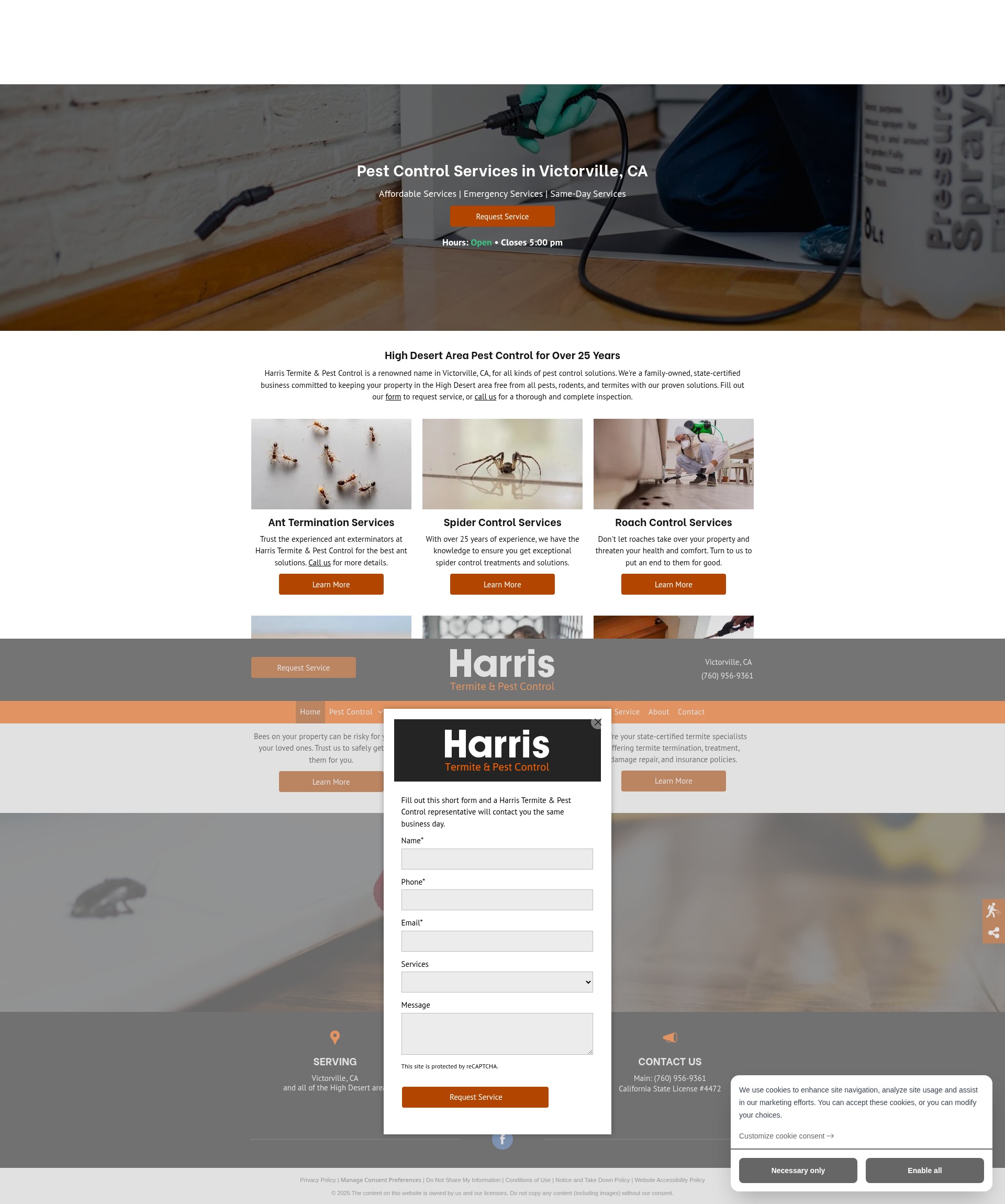 Screenshot of www.harristermiteandpest.com