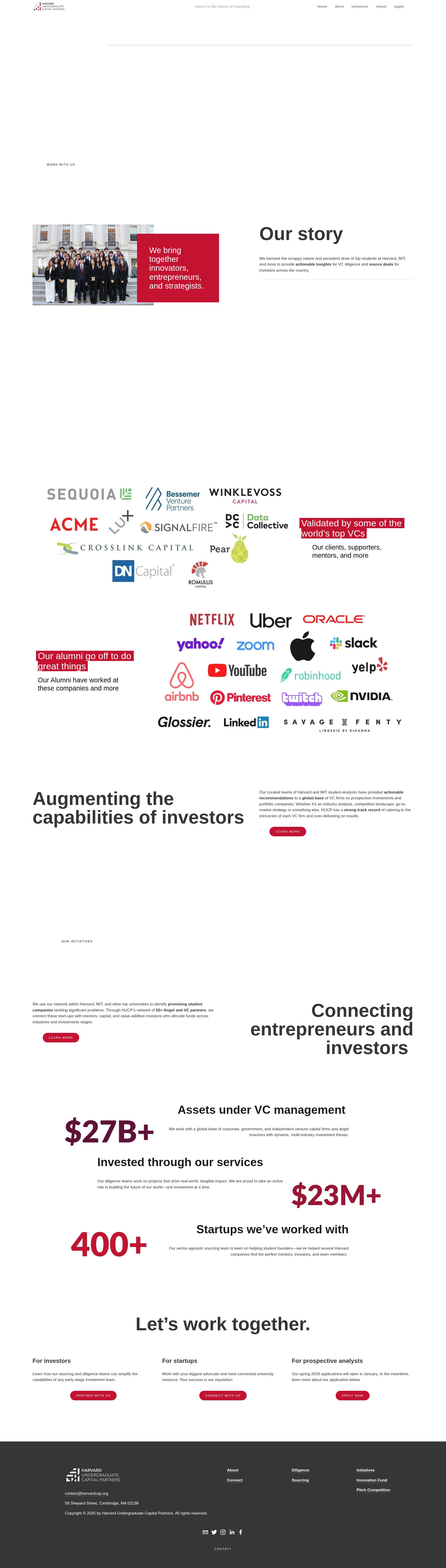 Screenshot of www.harvardcap.org