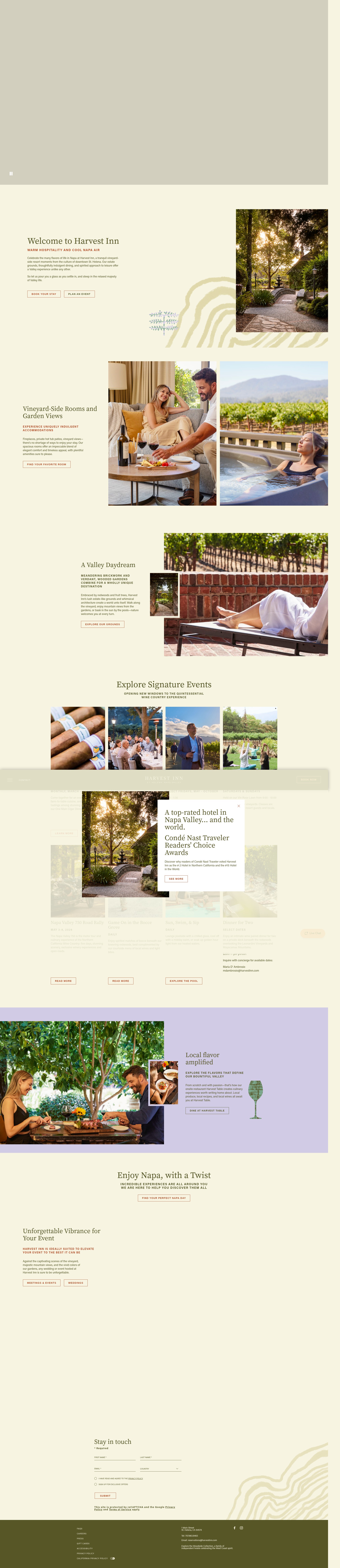 Screenshot of www.harvestinn.com