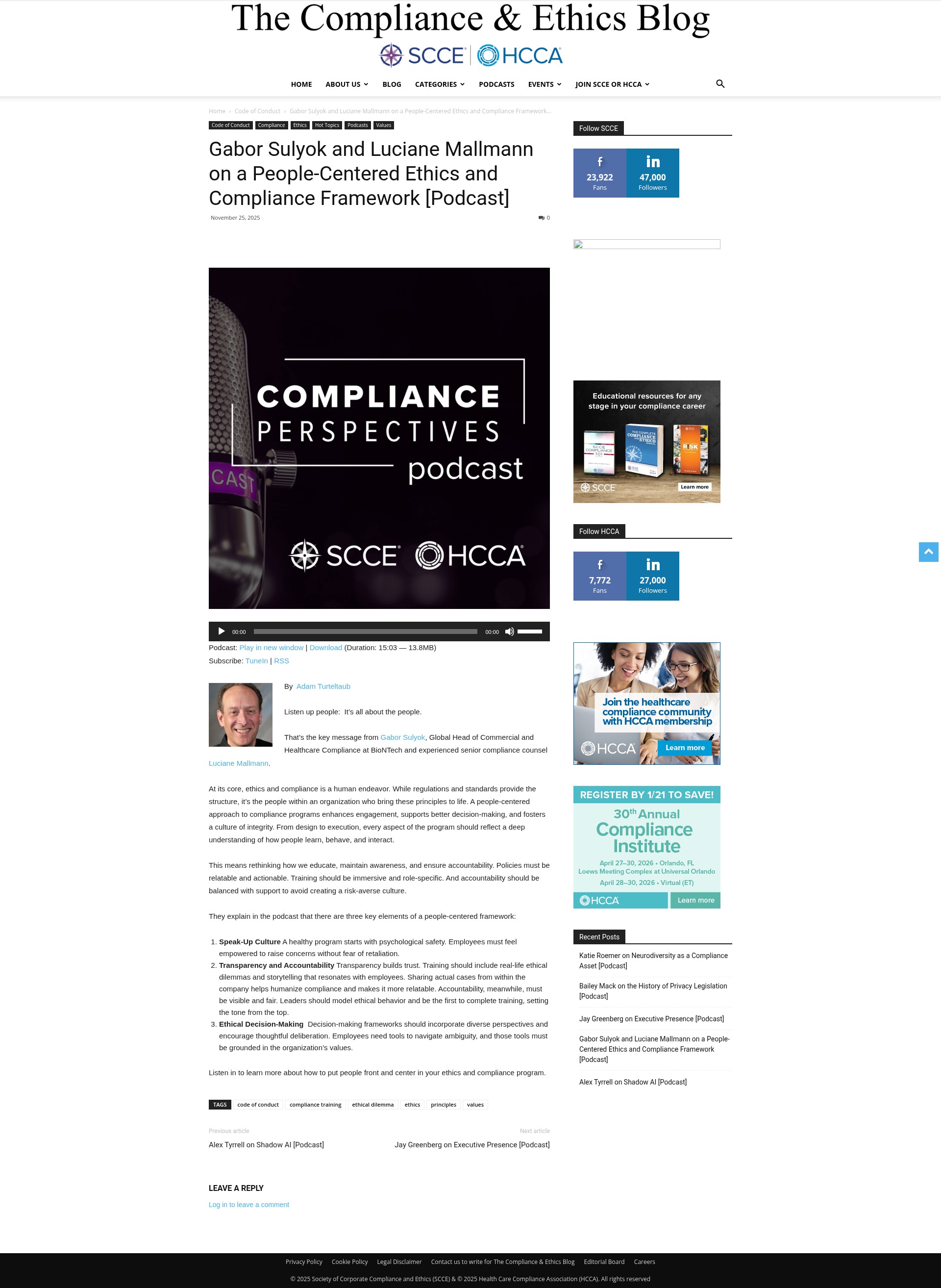 Screenshot of www.hcca-info.org