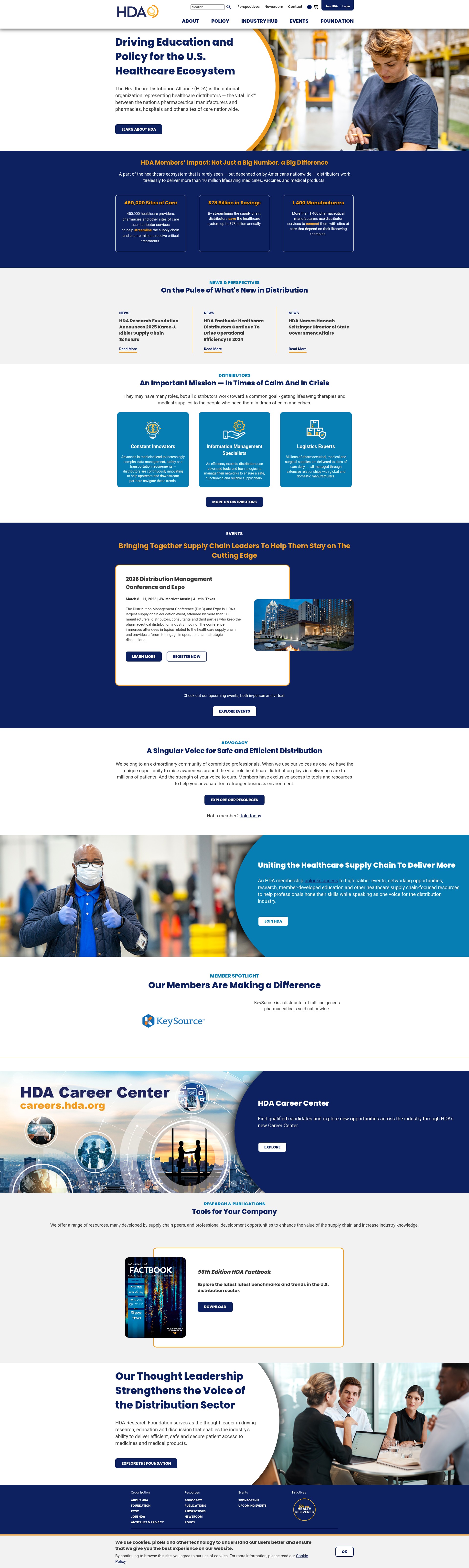 Screenshot of www.hda.org