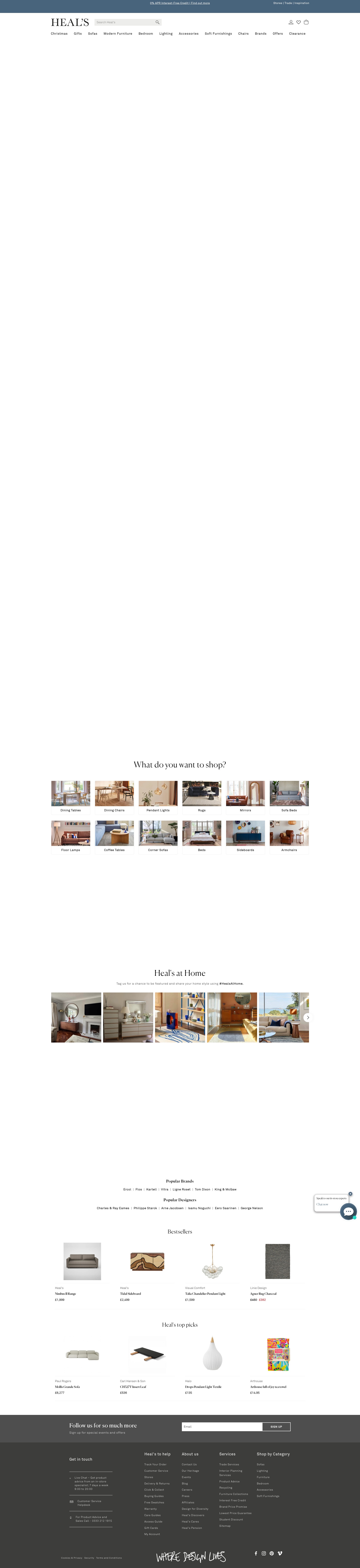 Screenshot of www.heals.com