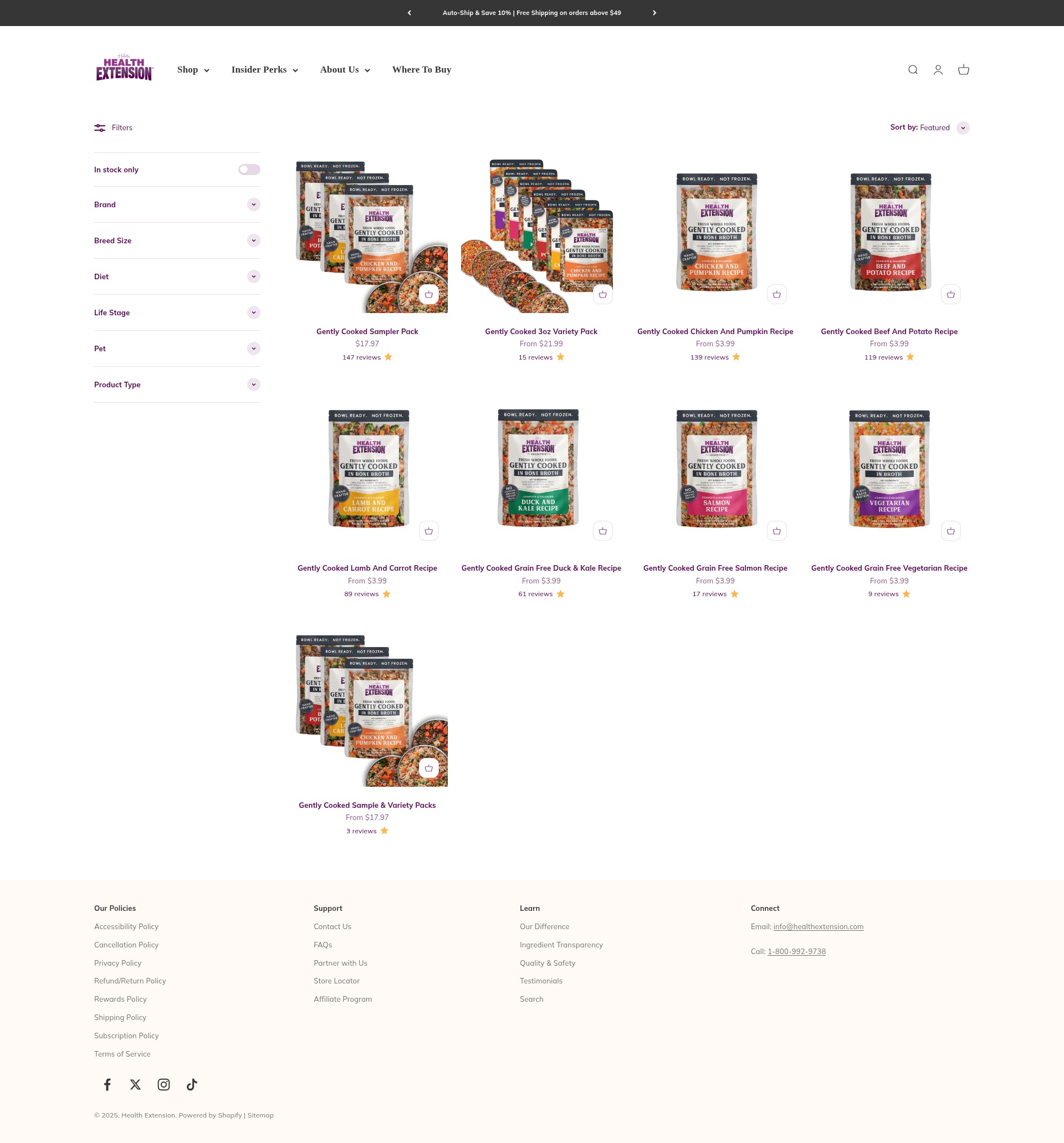 Screenshot of www.healthextension.com