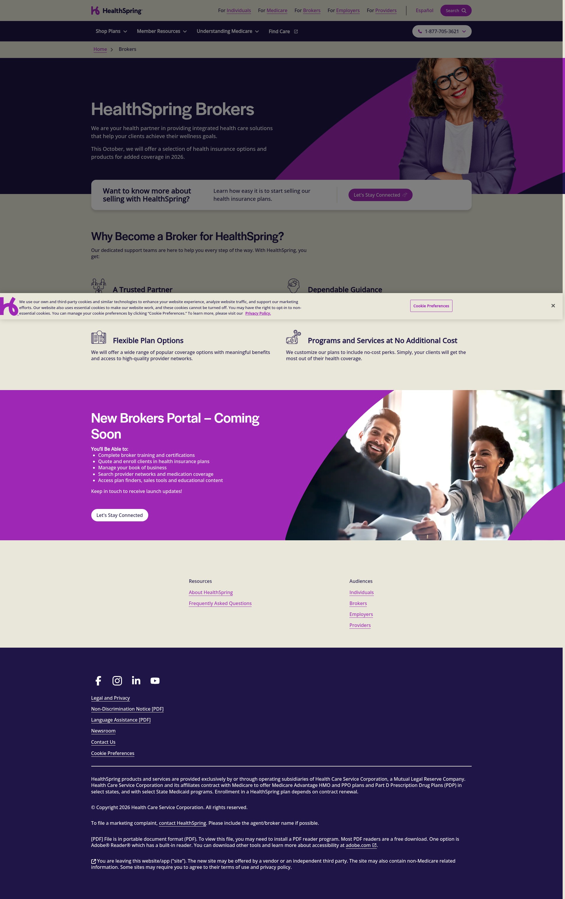 Screenshot of www.healthspring.com