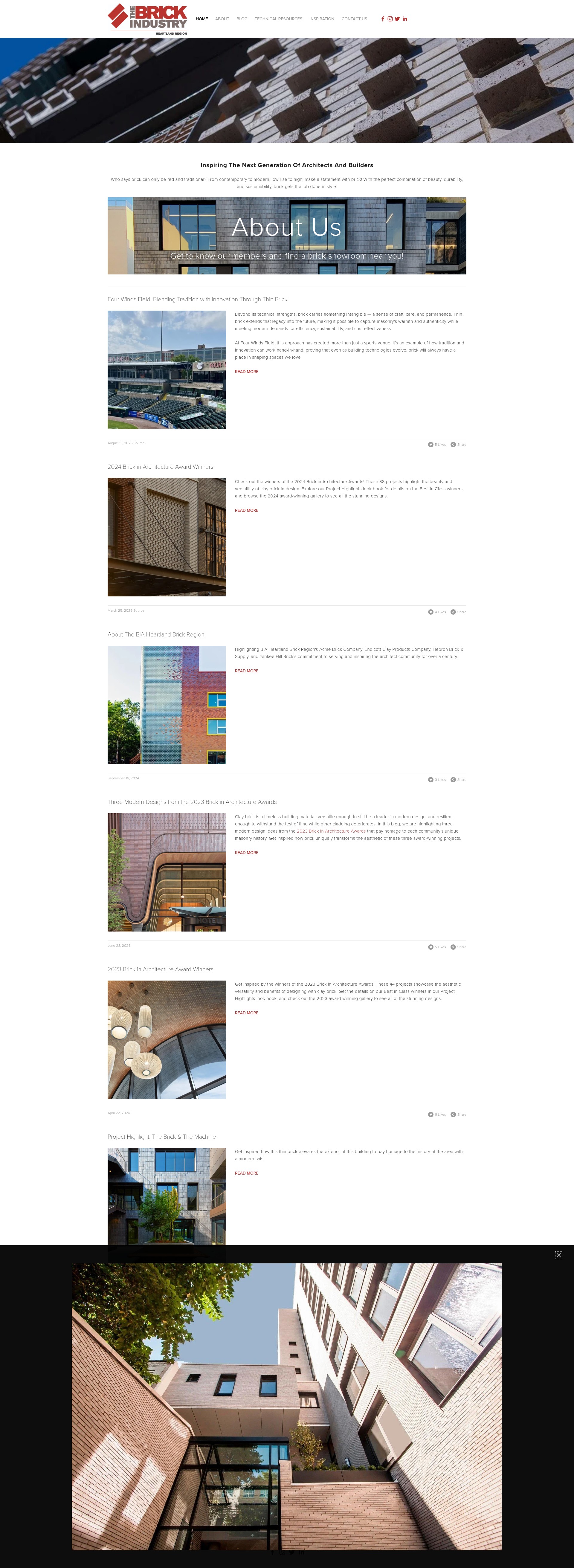 Screenshot of www.heartlandbrick.org