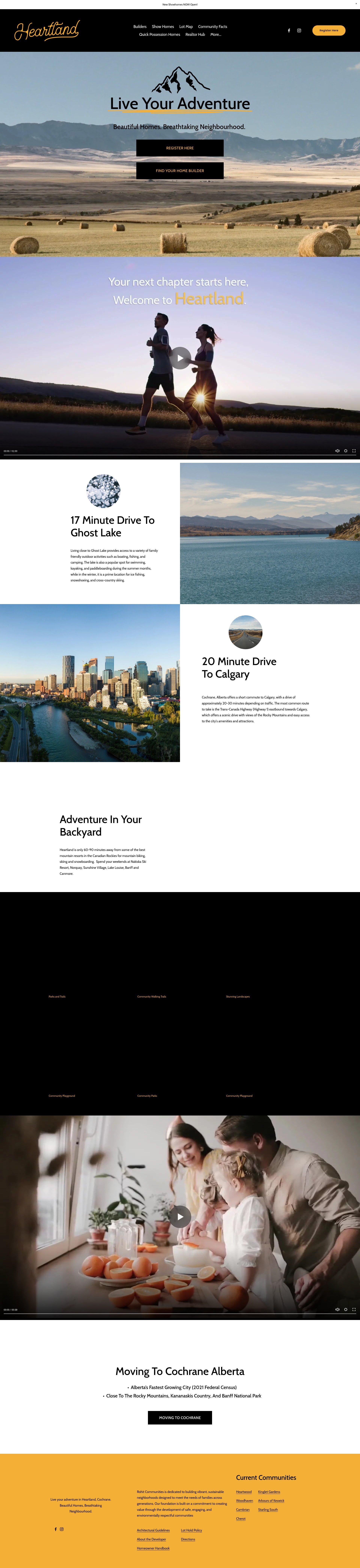 Screenshot of www.heartlandcochrane.ca