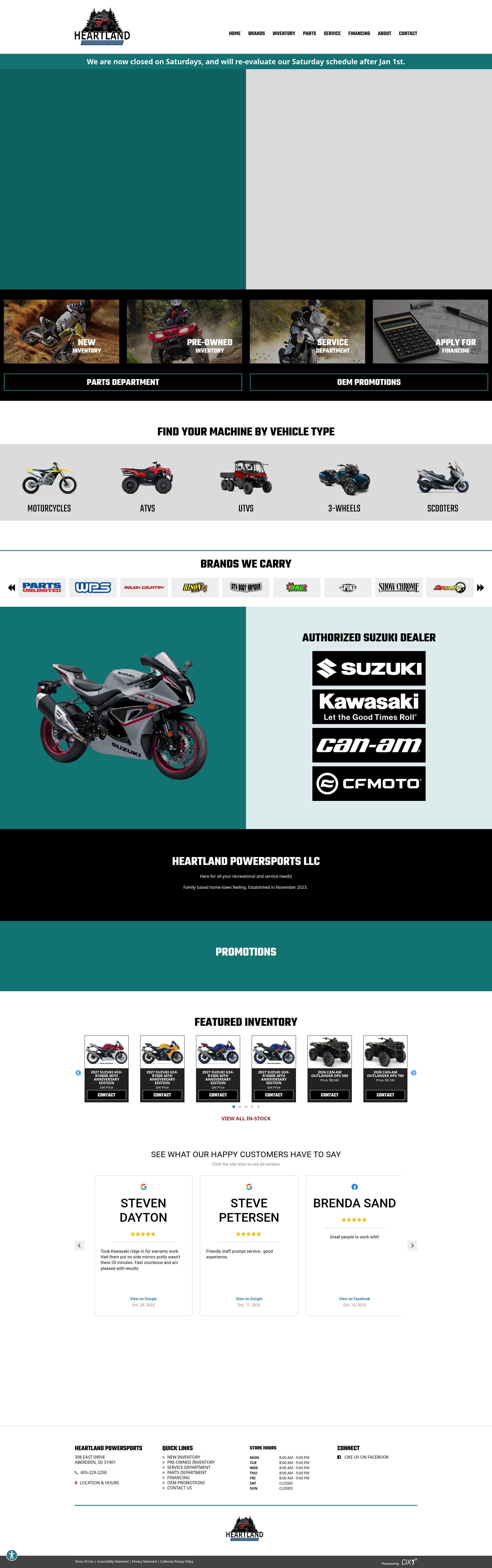 Screenshot of www.heartlandpowersportsllc.com