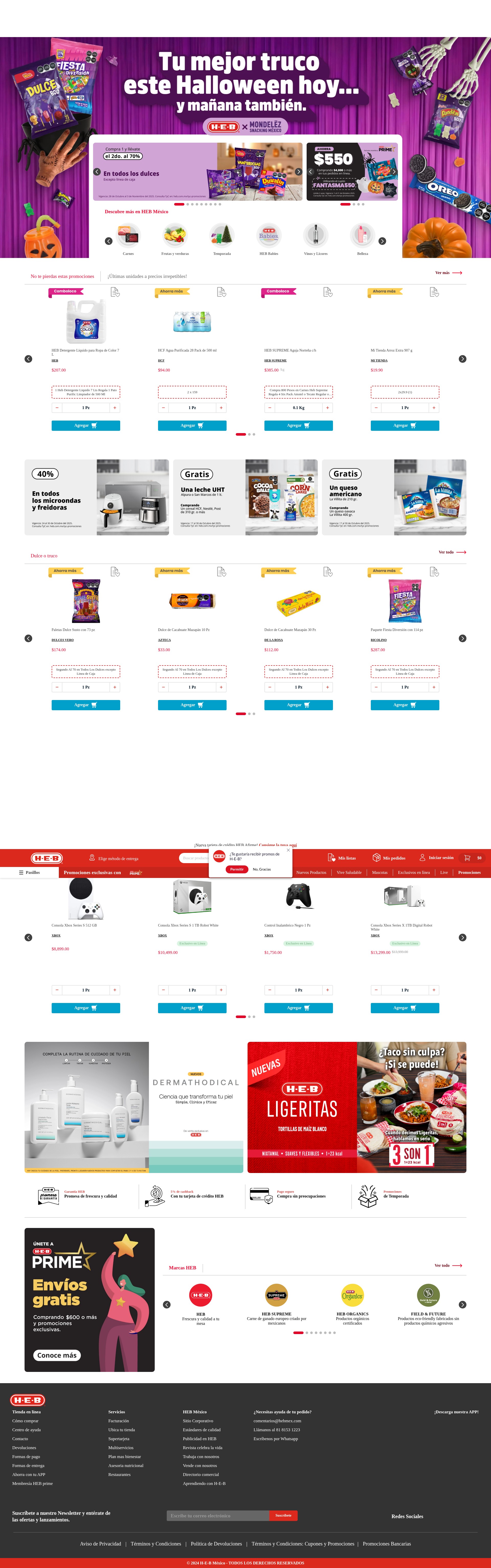 Screenshot of www.heb.com.mx