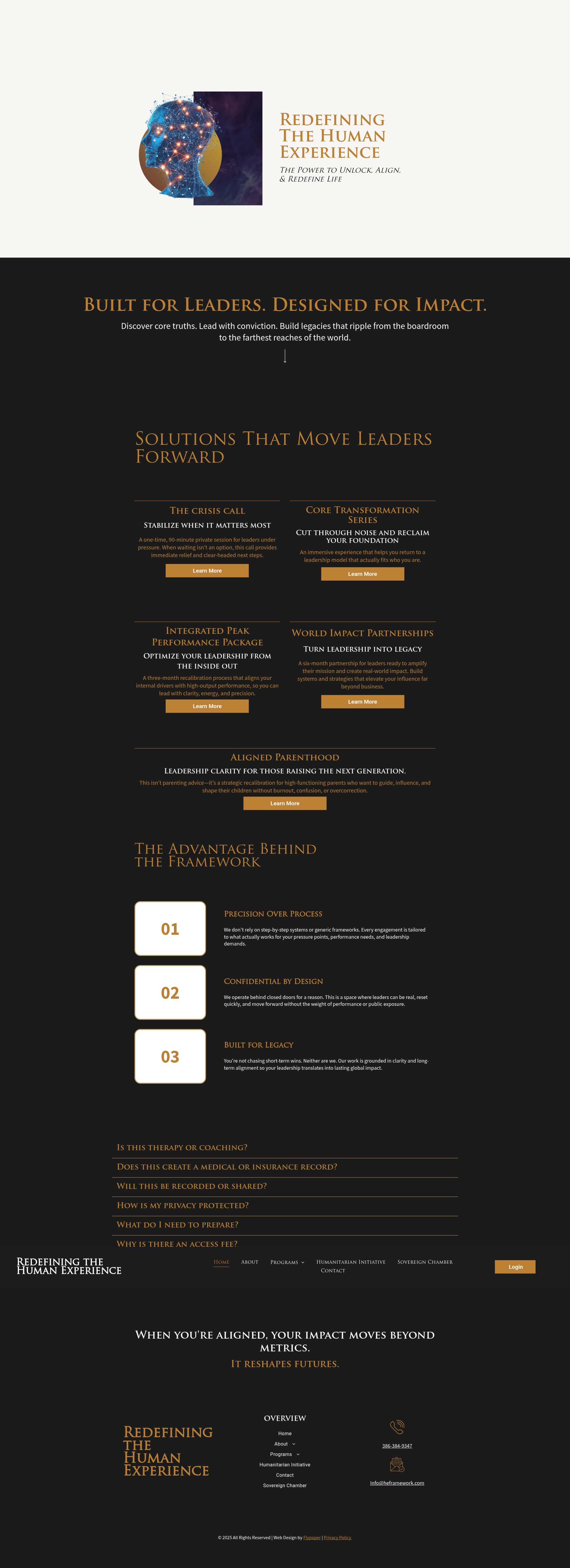 Screenshot of www.heframework.com