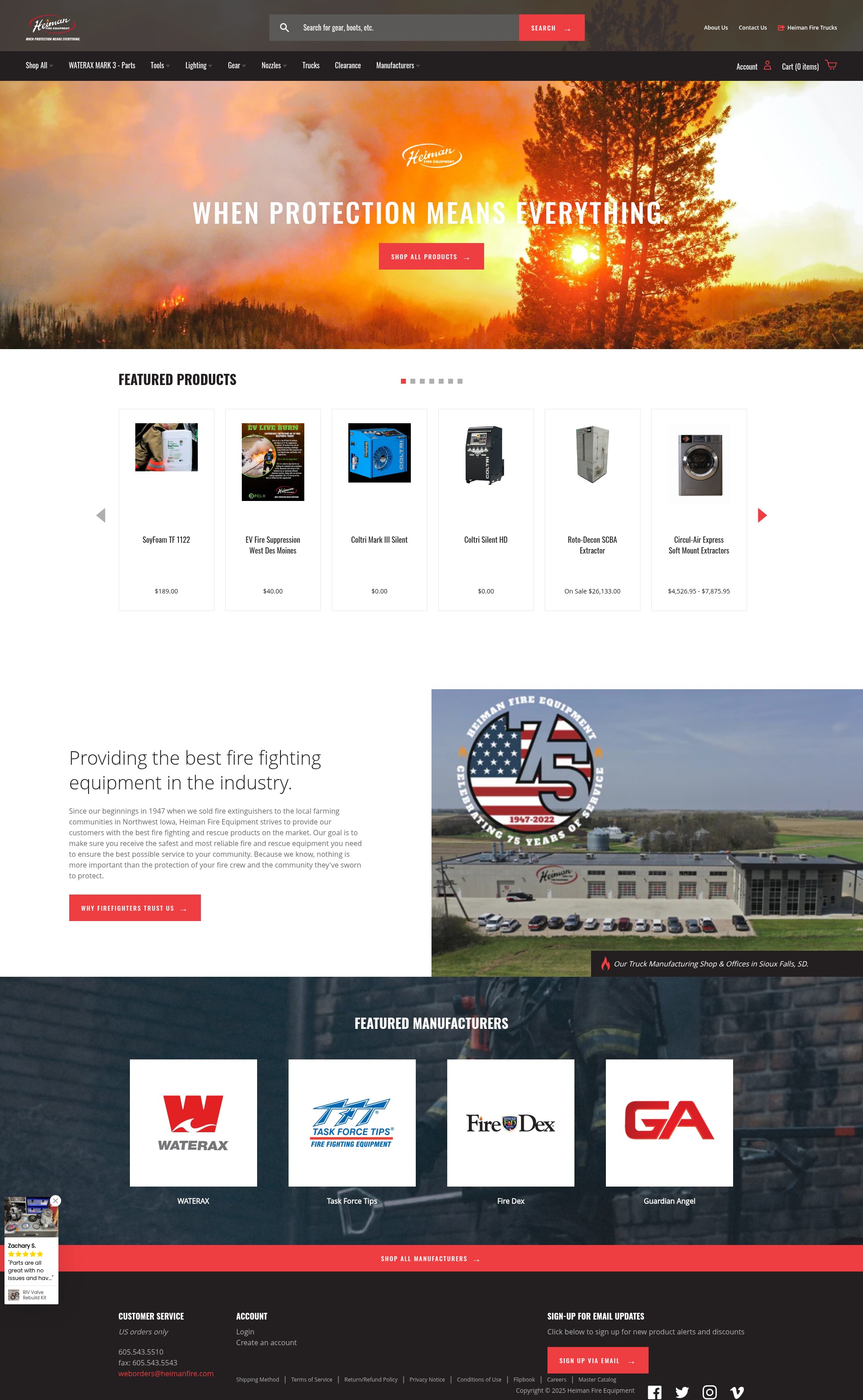 Screenshot of www.heimanfireequipment.com