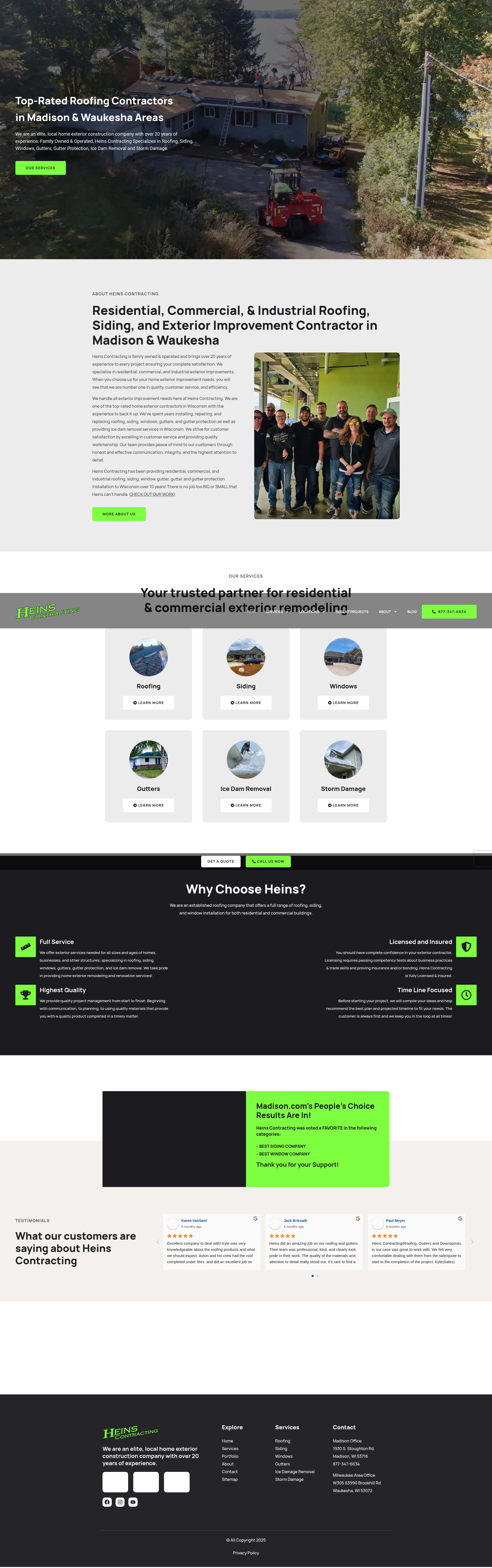 Screenshot of www.heinscontracting.com