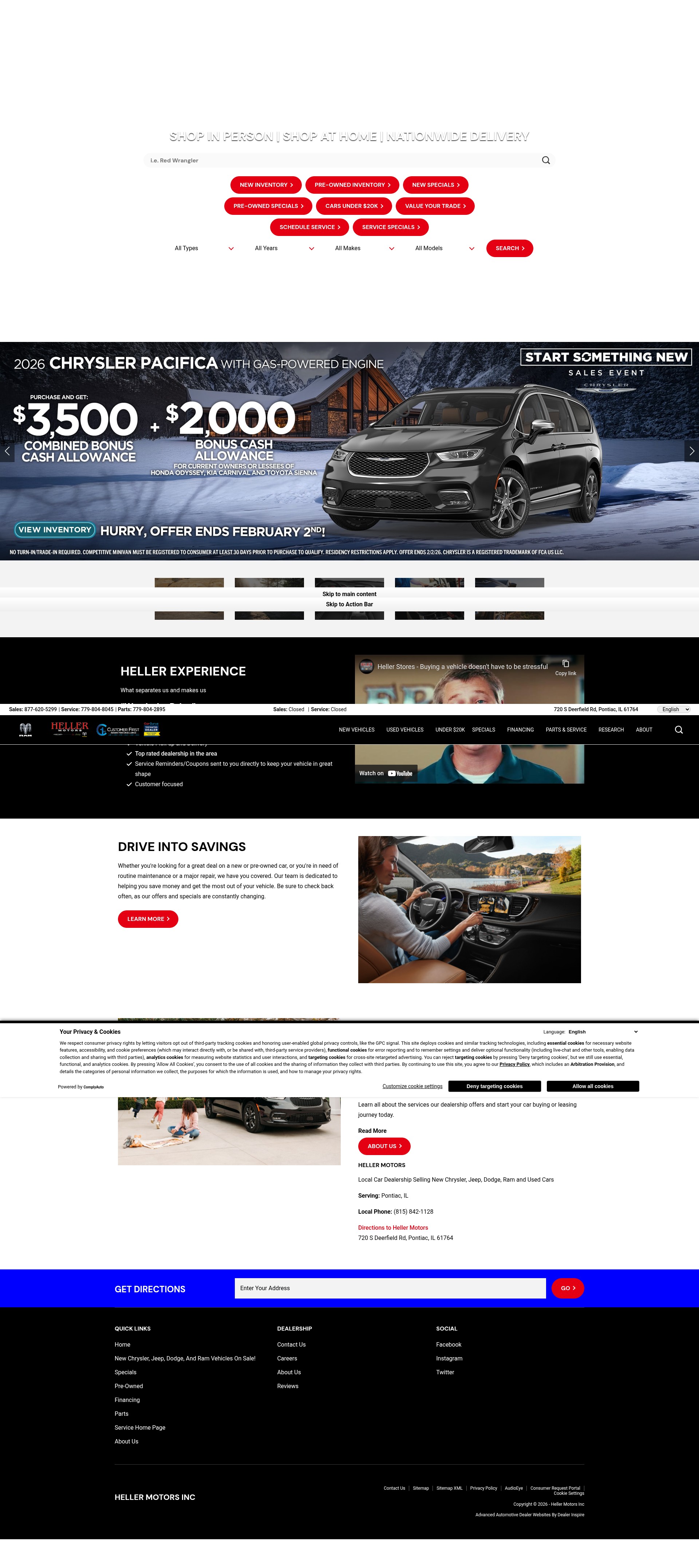 Screenshot of www.hellermotors.com