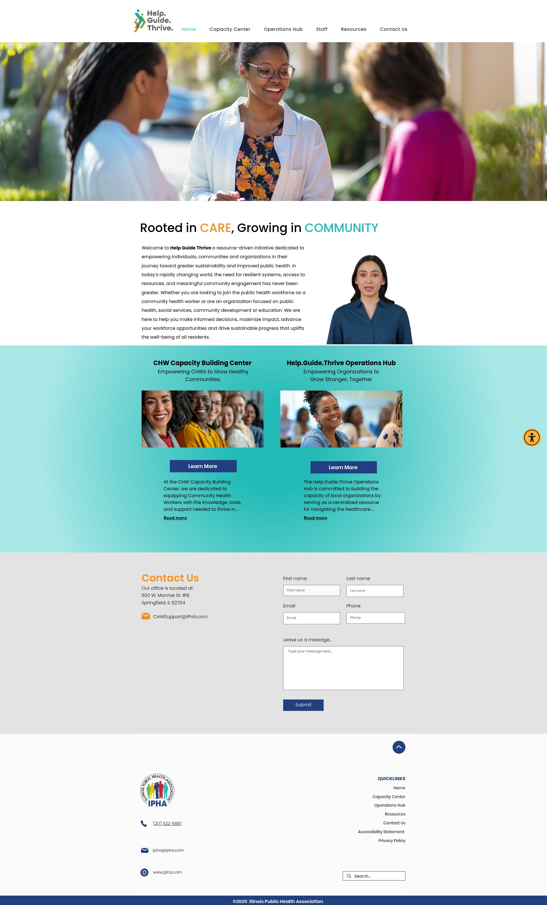 Screenshot of www.helpguidethrive.org