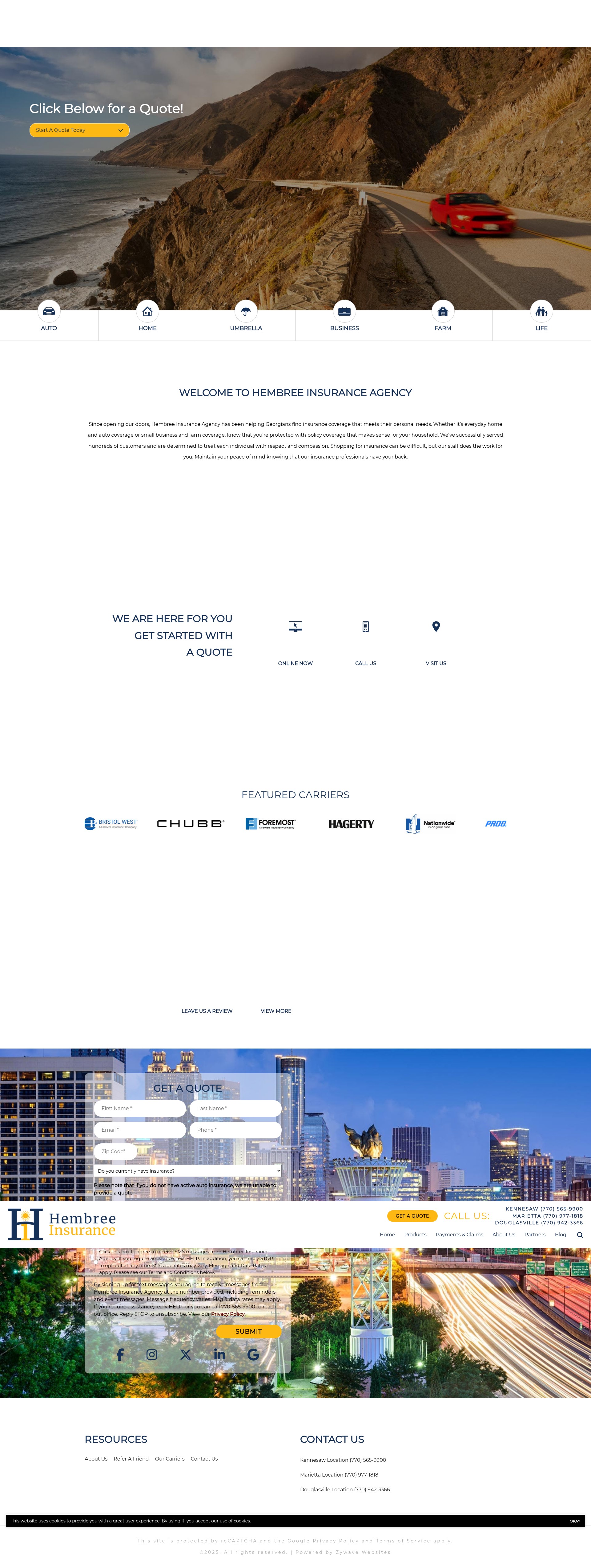 Screenshot of www.hembreeinsuranceagency.com