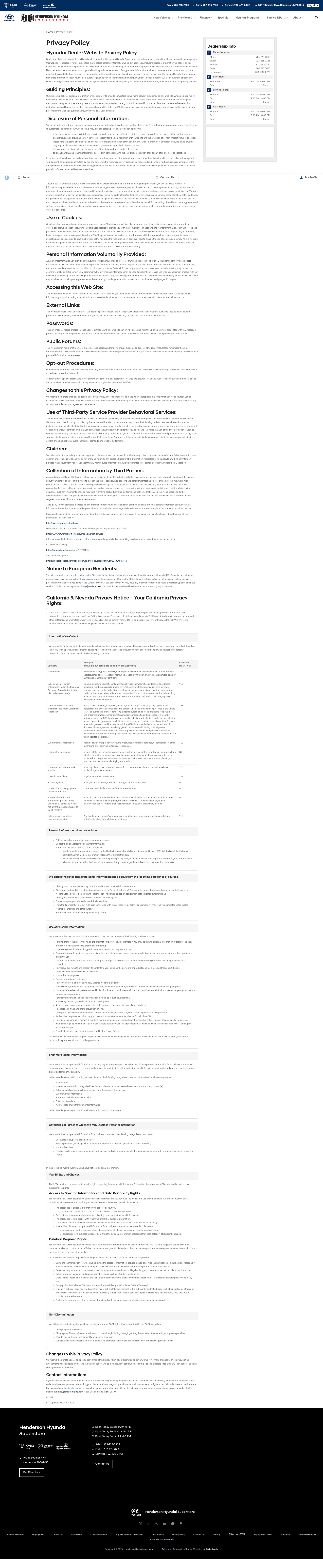 Screenshot of www.hendersonhyundai.com