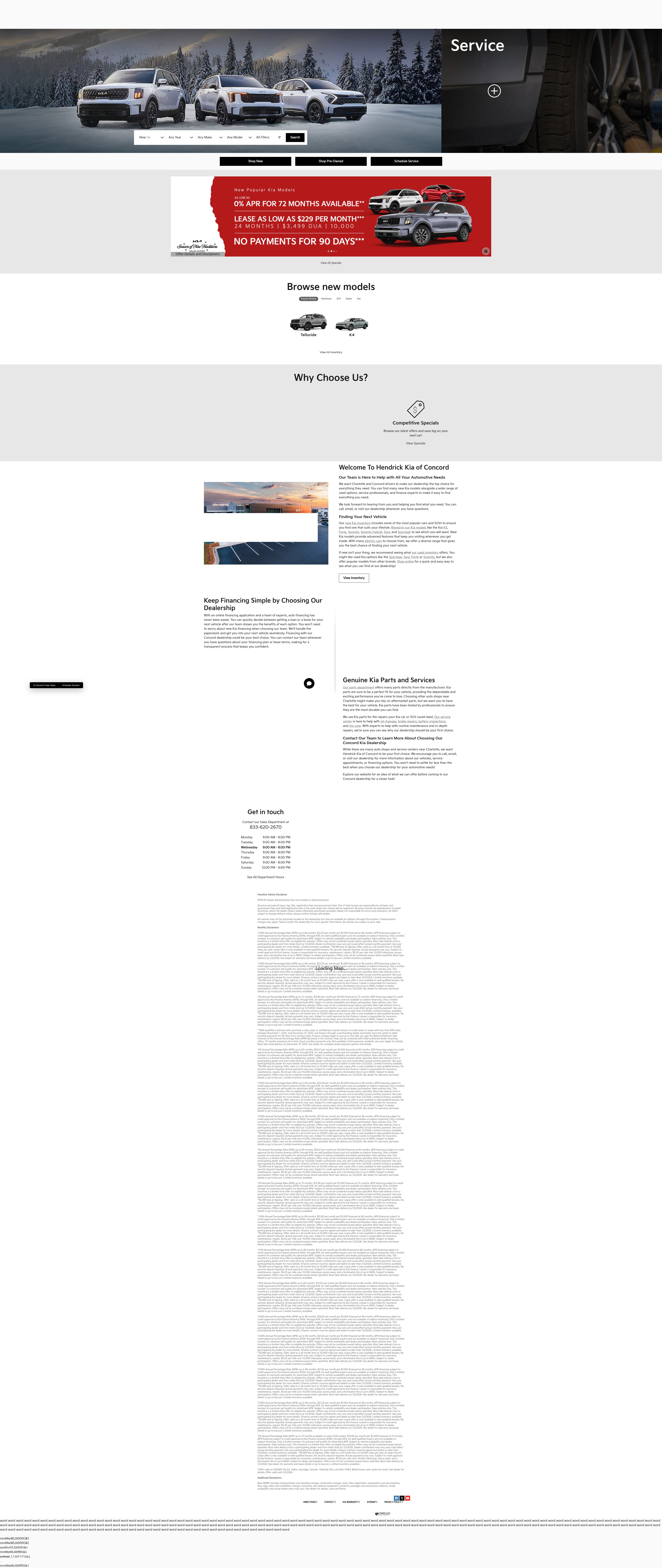Screenshot of www.hendrickkiaofconcord.com