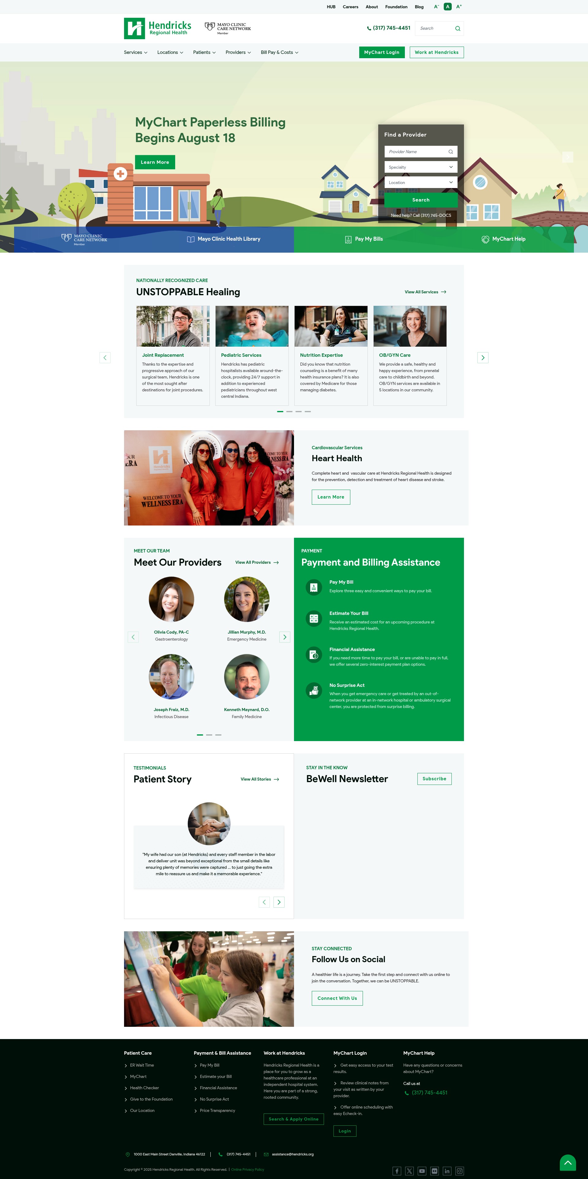 Screenshot of www.hendricks.org