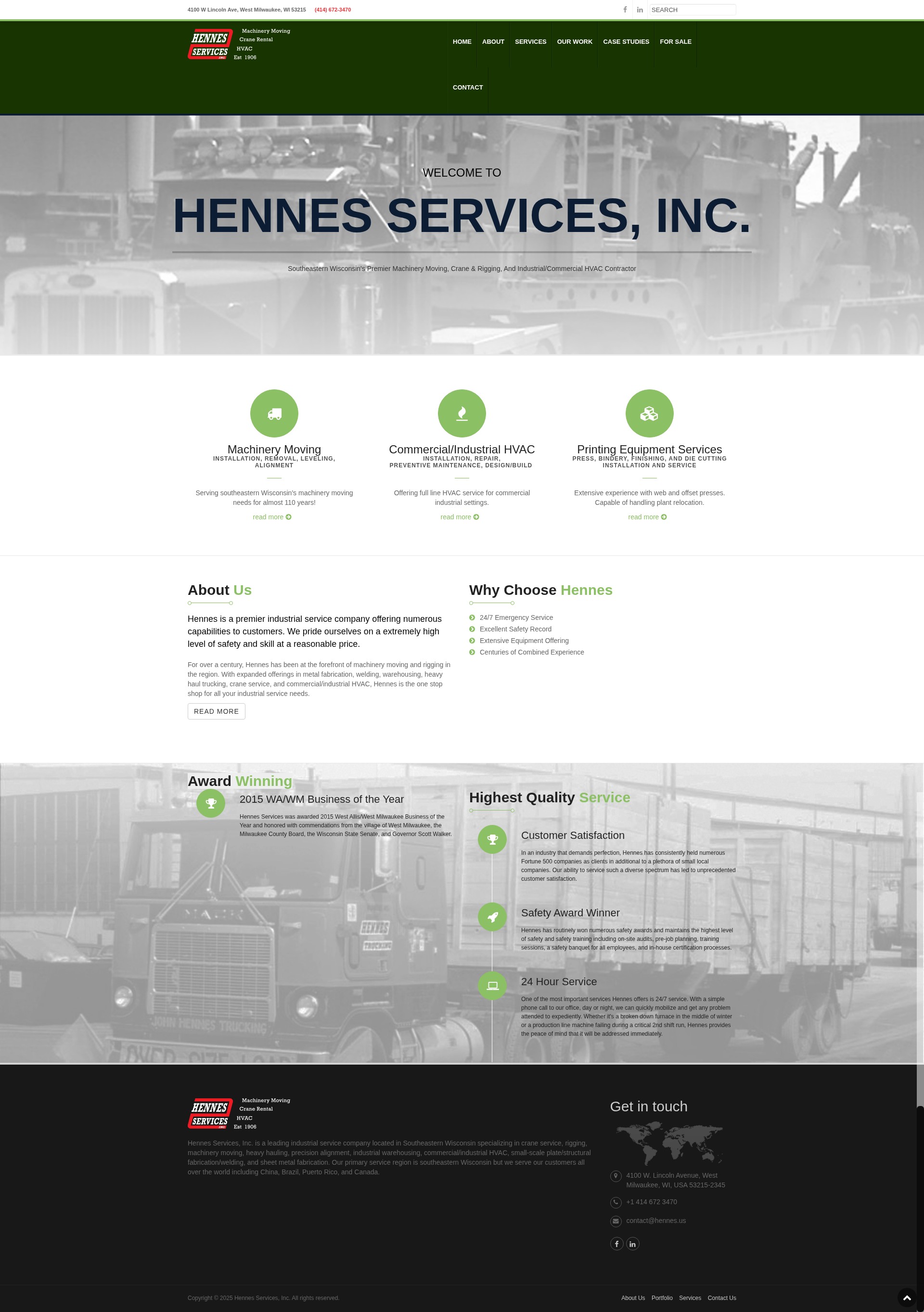 Screenshot of www.hennes.us