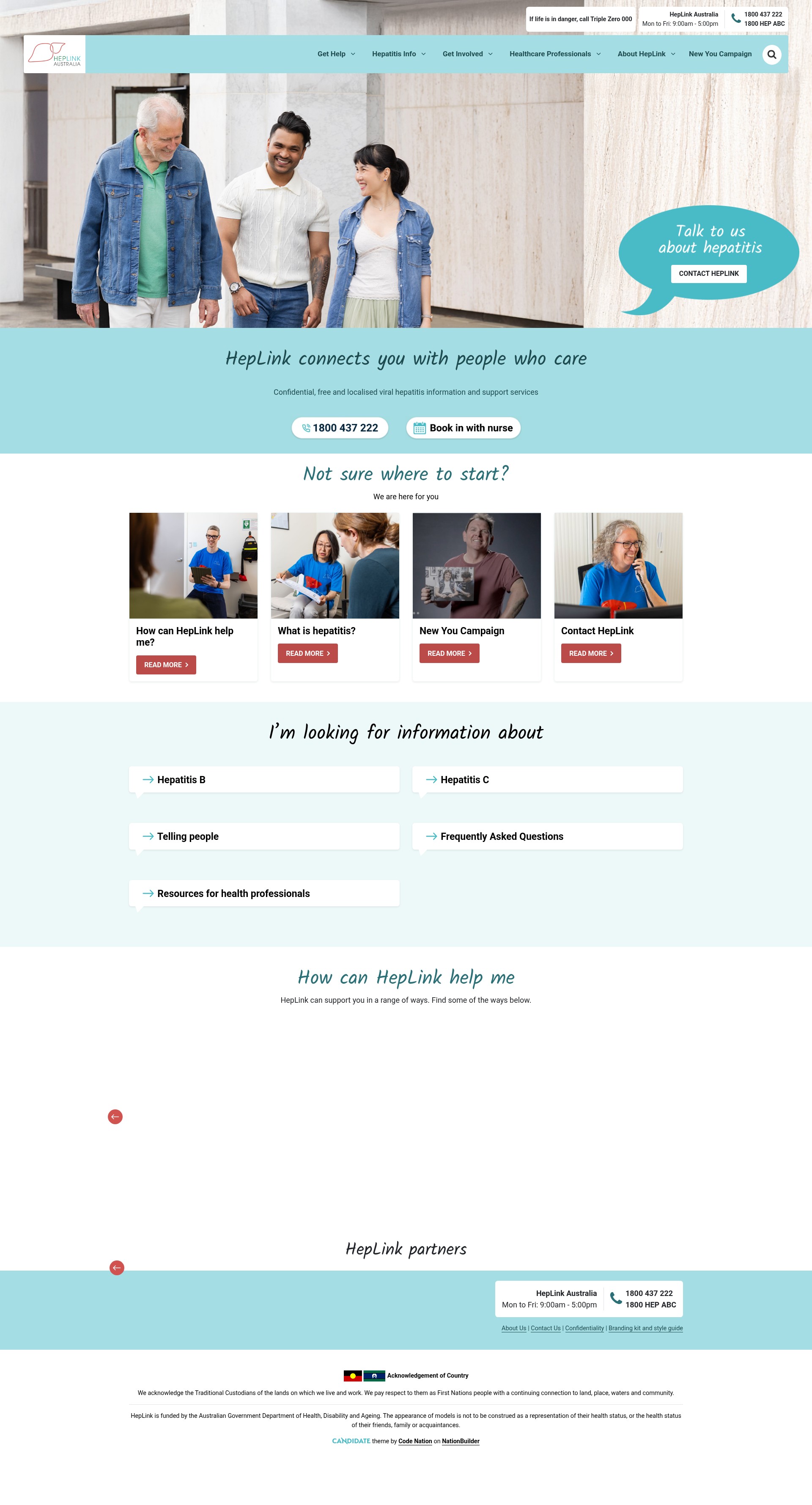 Screenshot of www.heplink.au