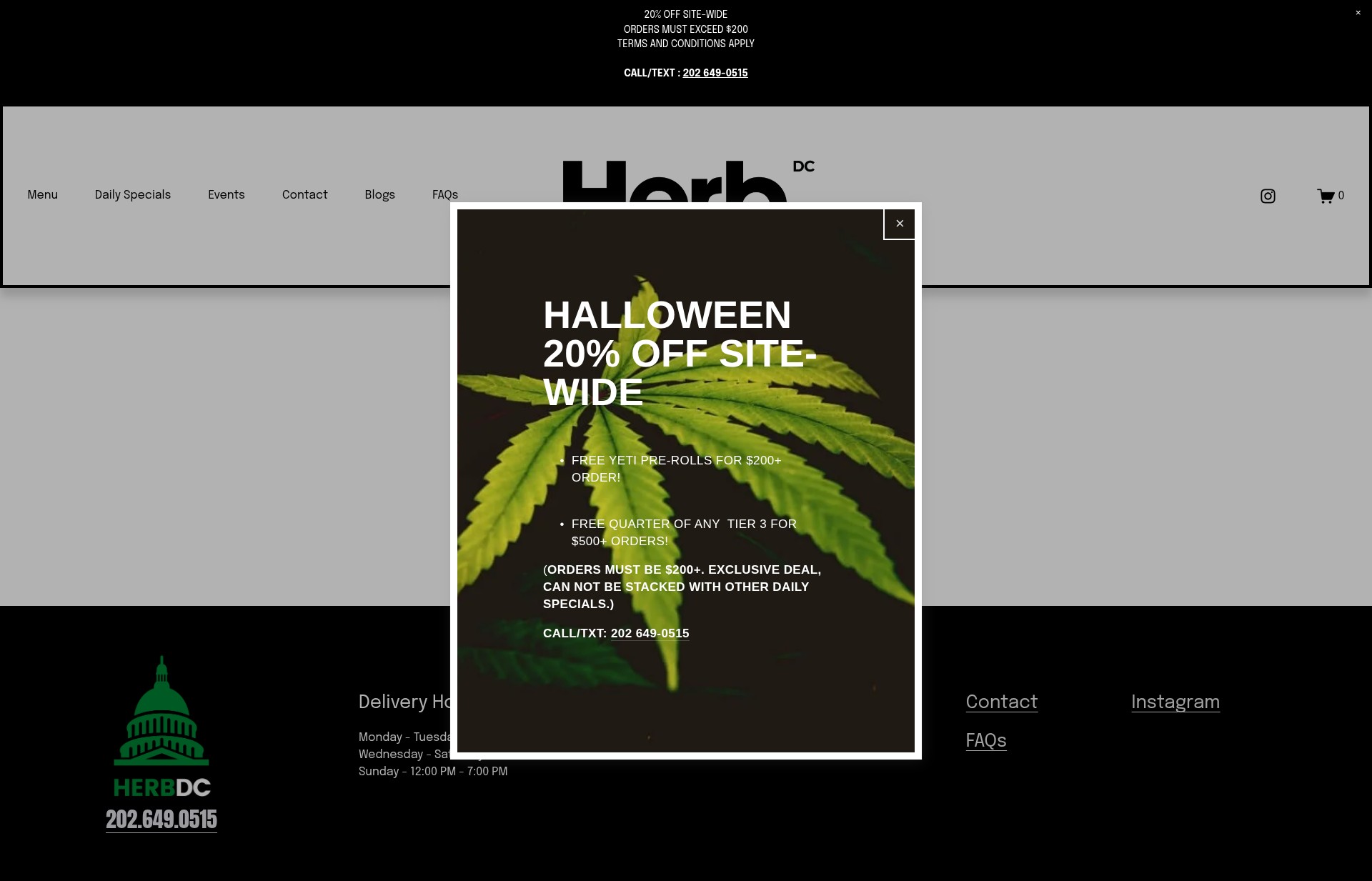 Screenshot of www.herbindc.com