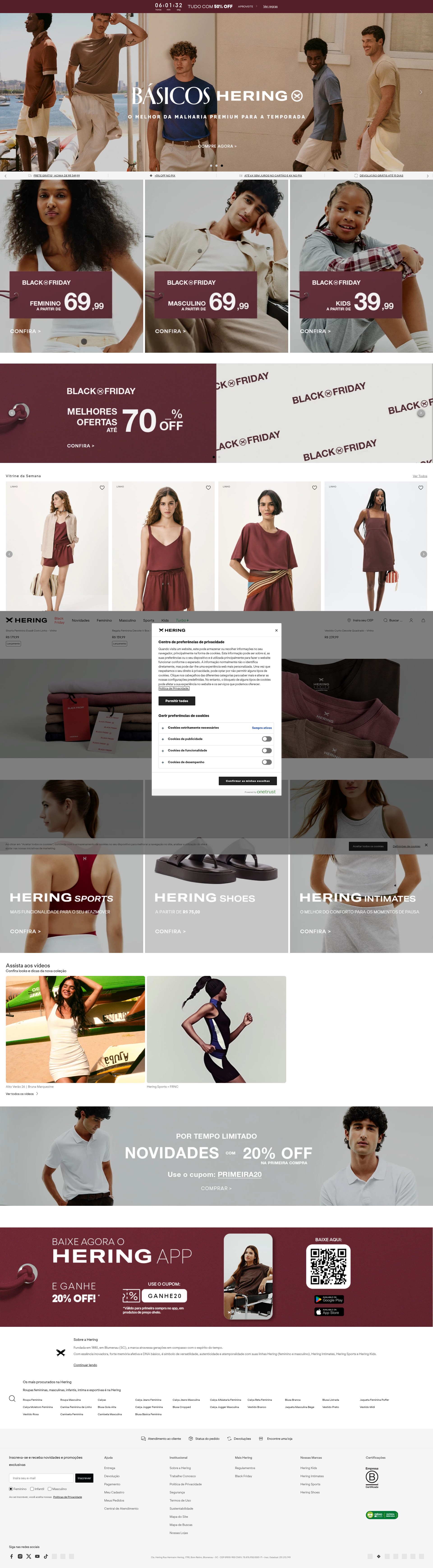 Screenshot of www.hering.com.br