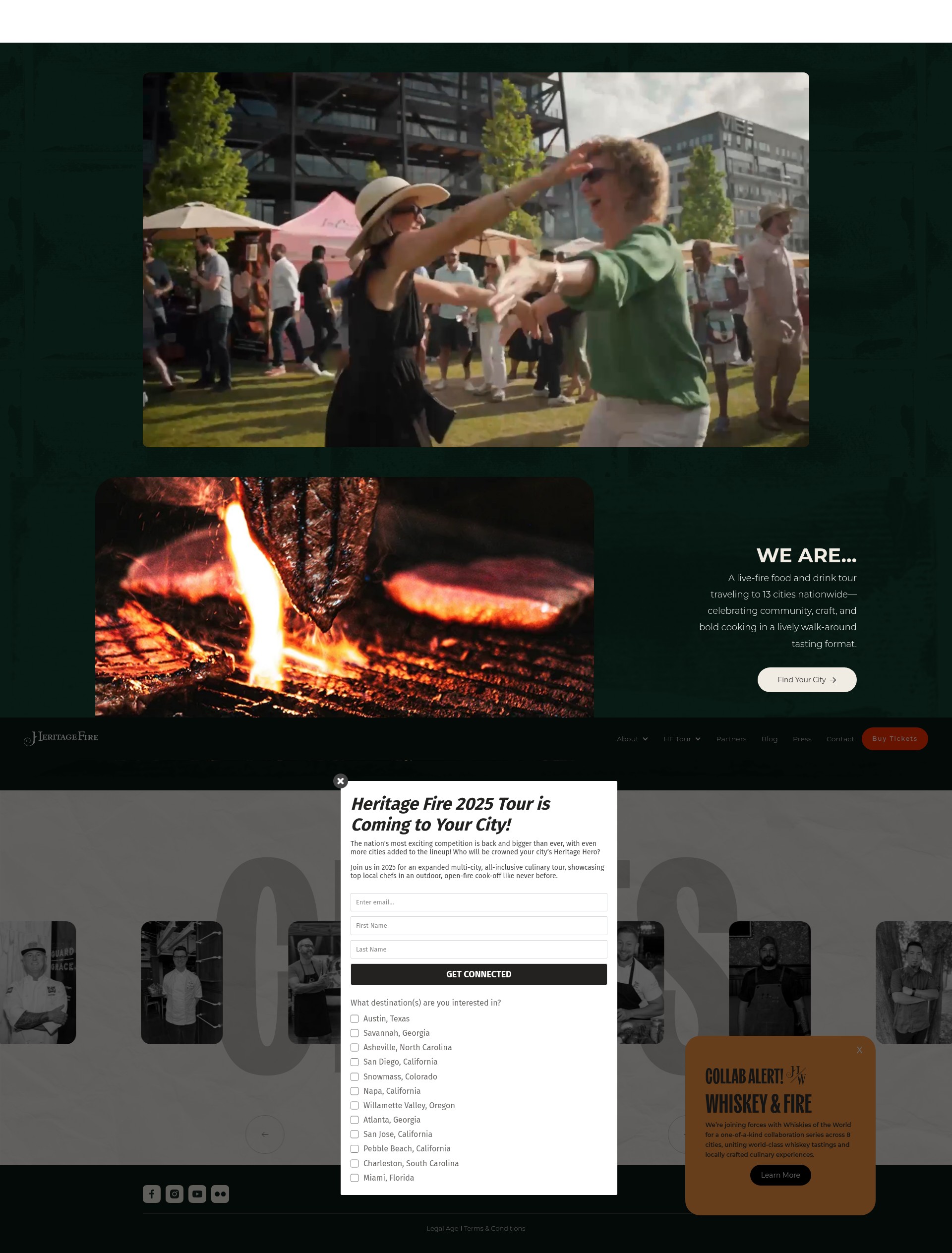 Screenshot of www.heritagefiretour.com