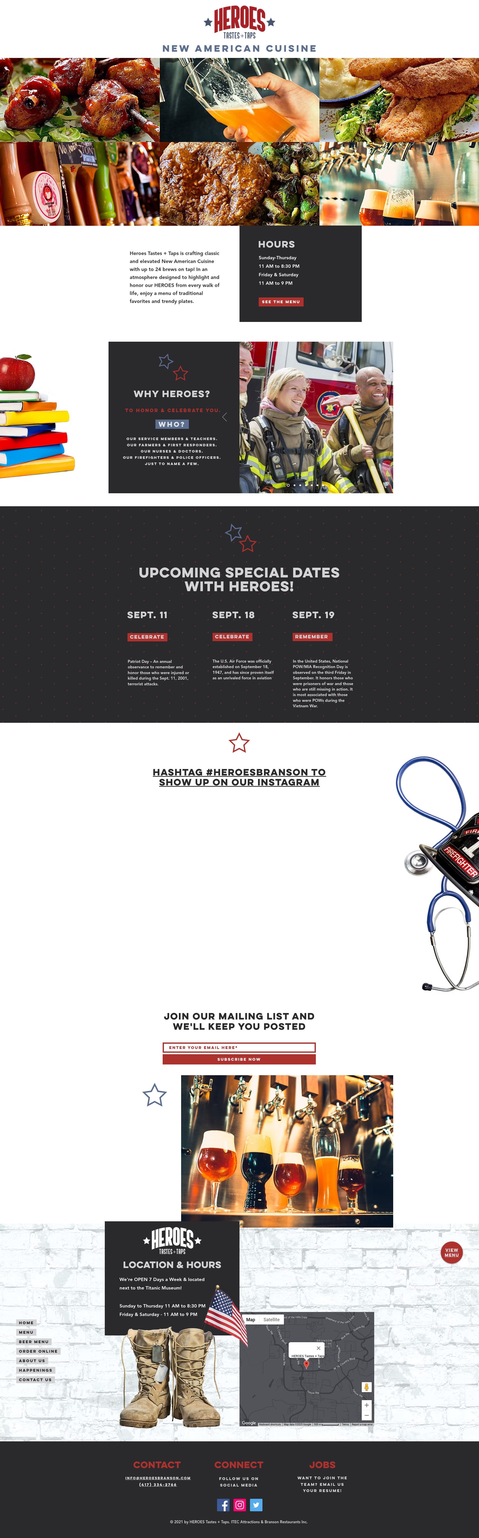 Screenshot of www.heroesbranson.com