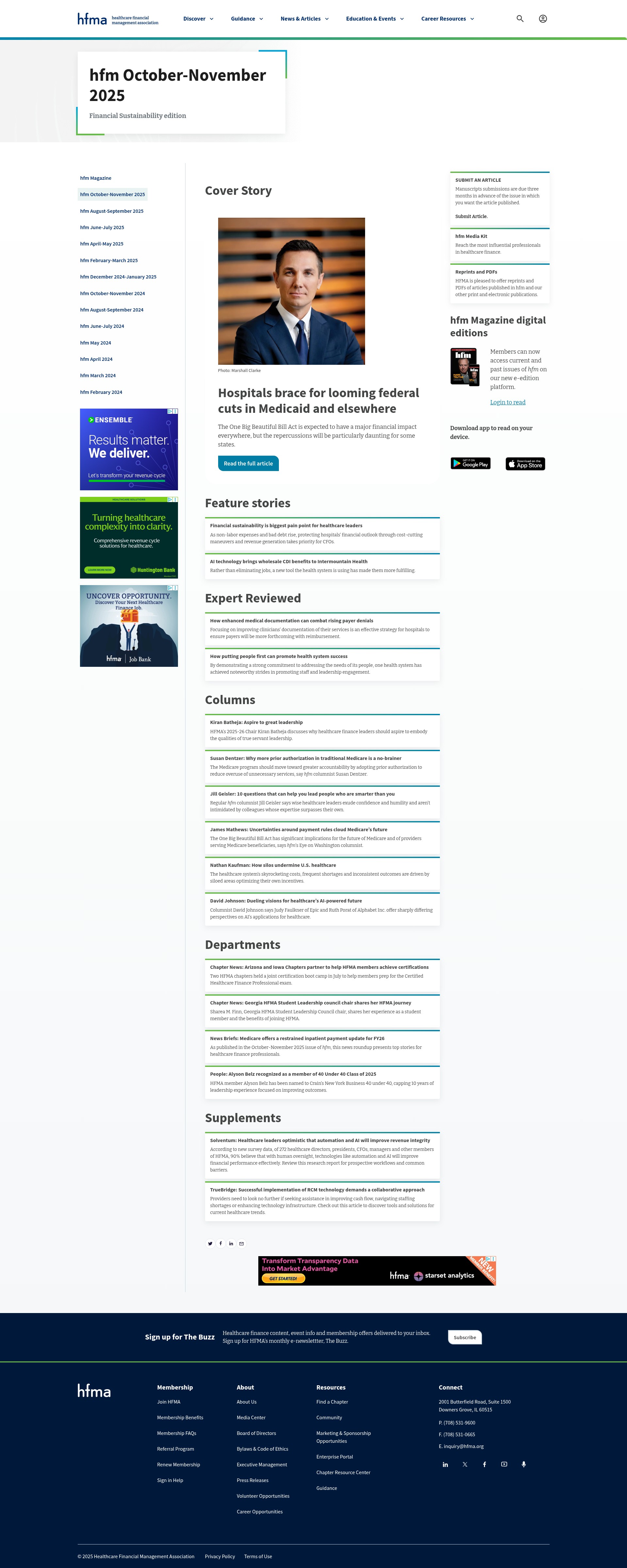 Screenshot of www.hfma.org