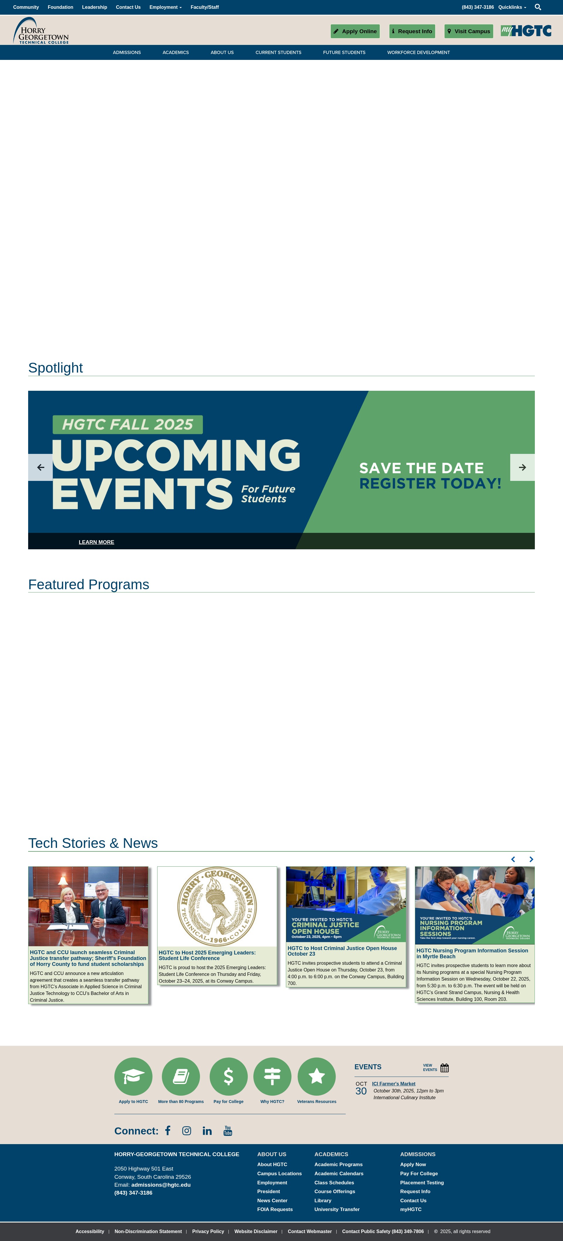 Screenshot of www.hgtc.edu