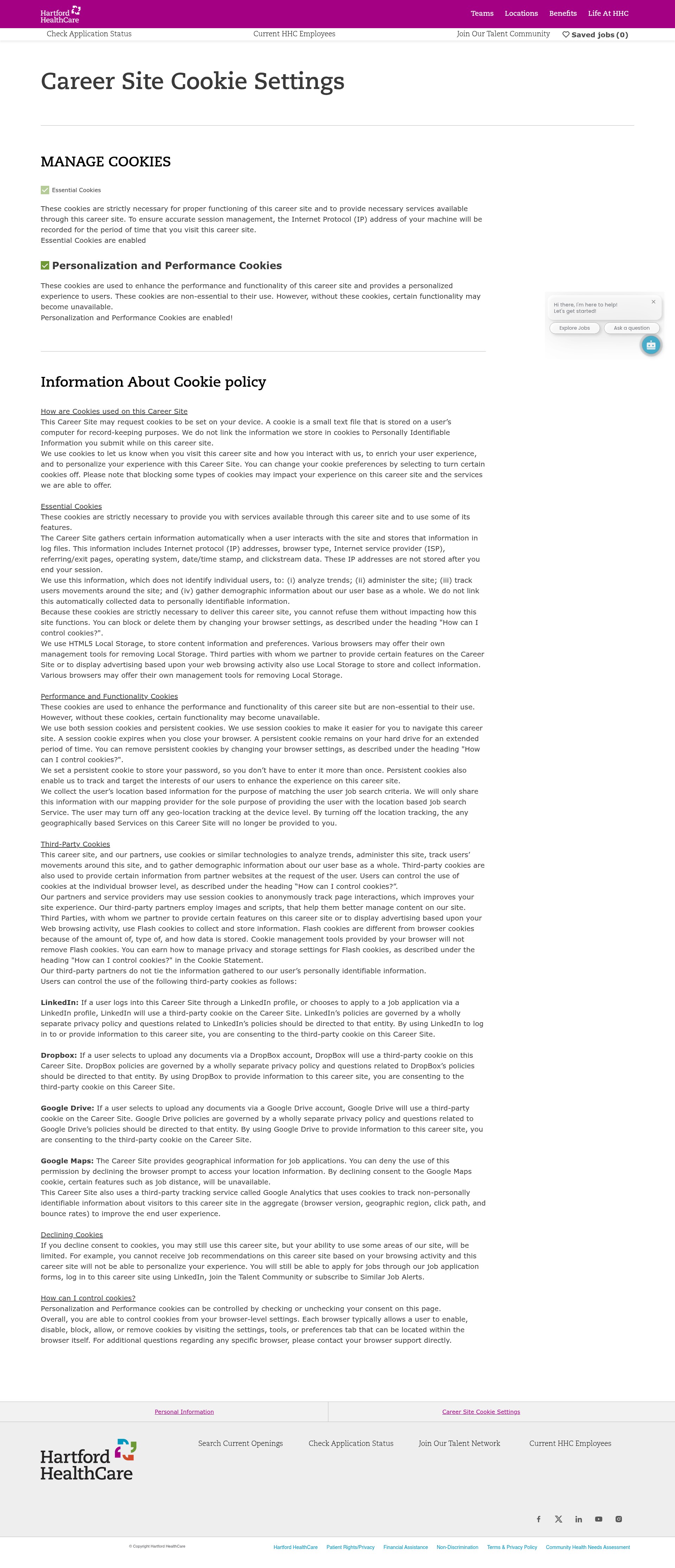 Screenshot of www.hhccareers.org