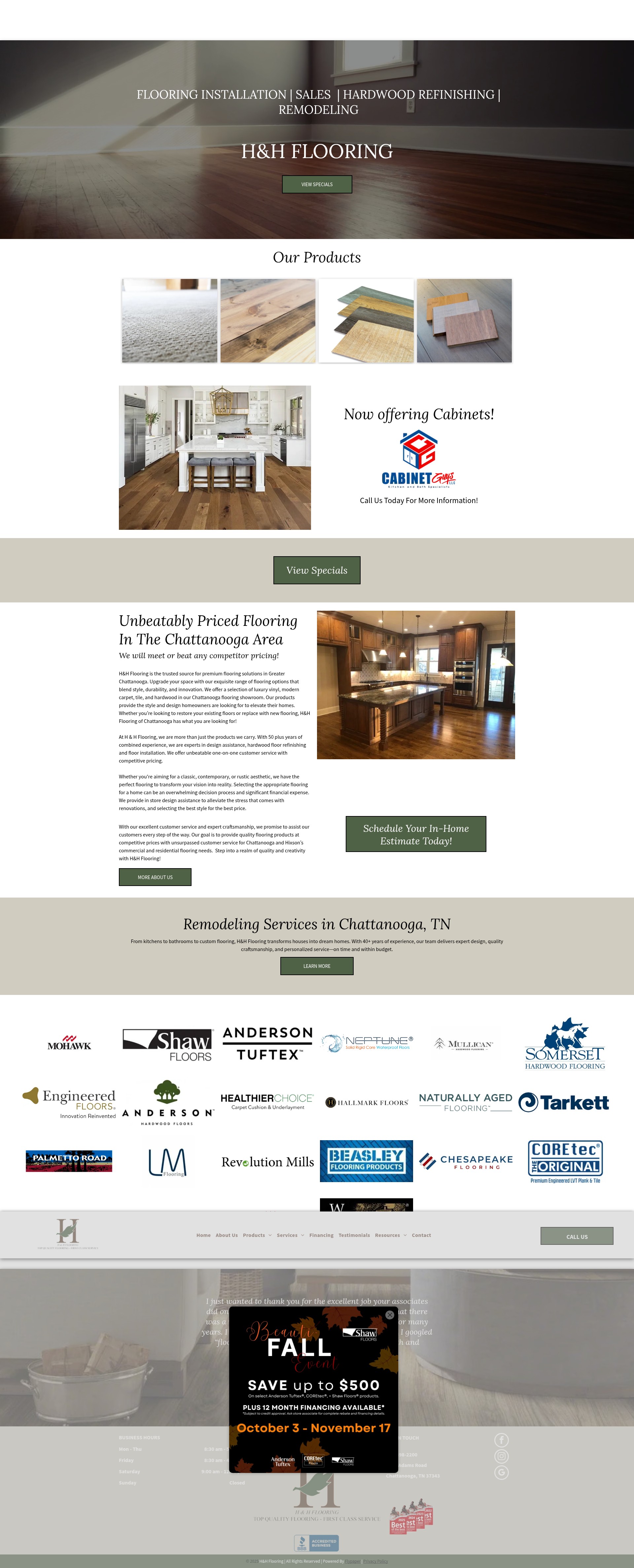 Screenshot of www.hhflooringllc.com