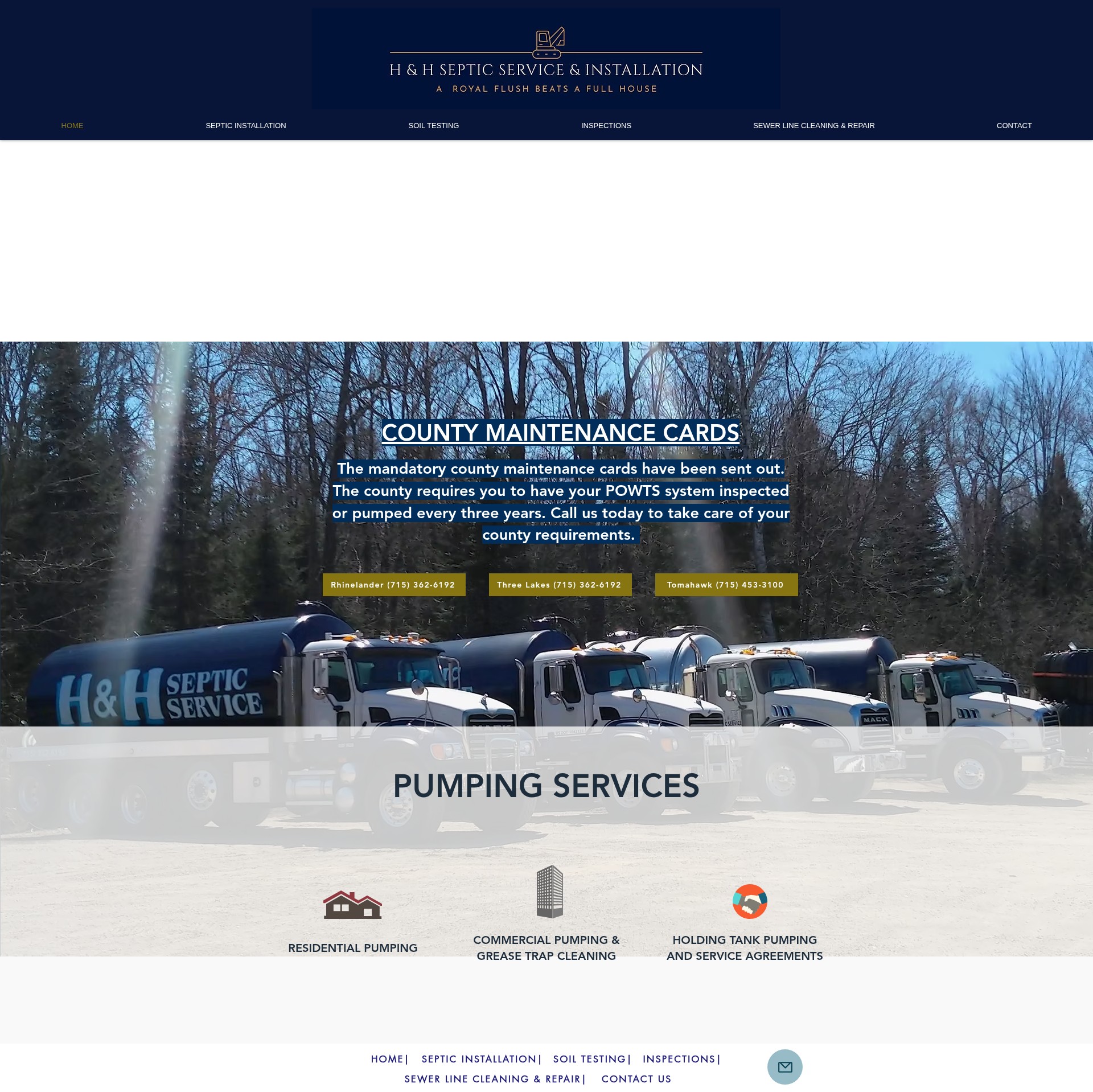 Screenshot of www.hhsepticservice.com